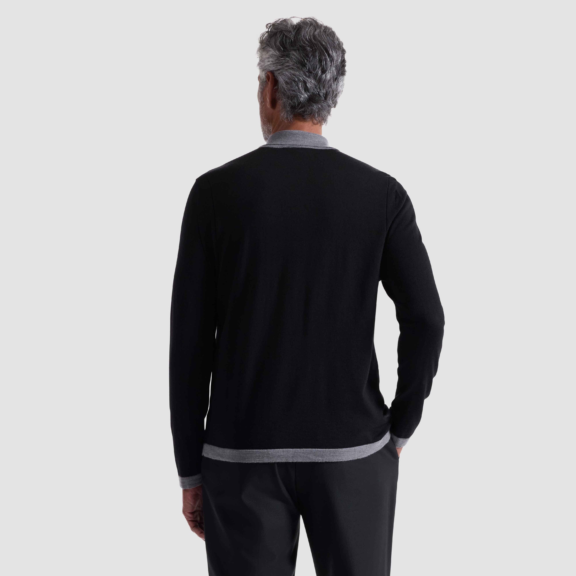 Melange Quarter Zip Polo Sweater