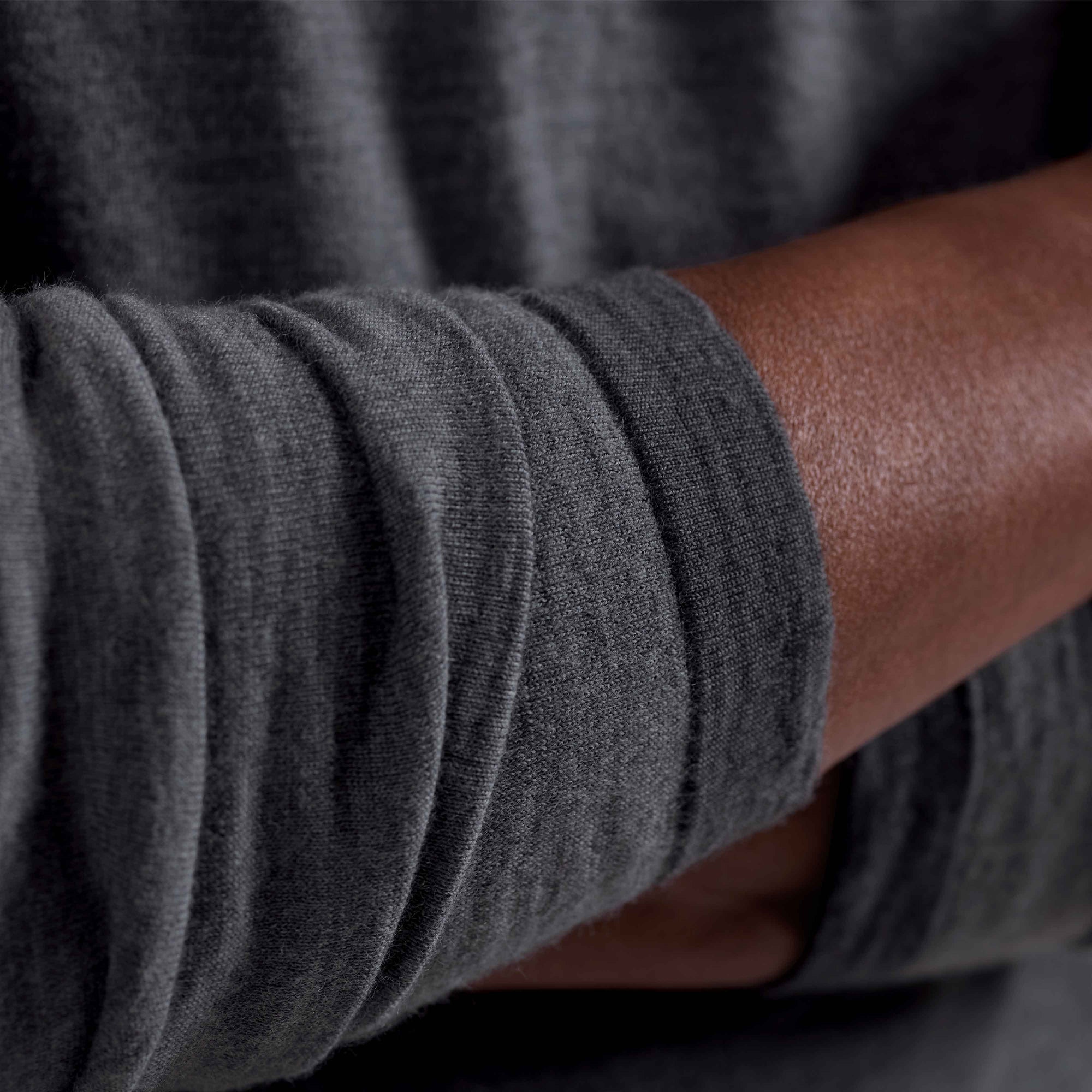 Melange Quarter Zip Polo Sweater