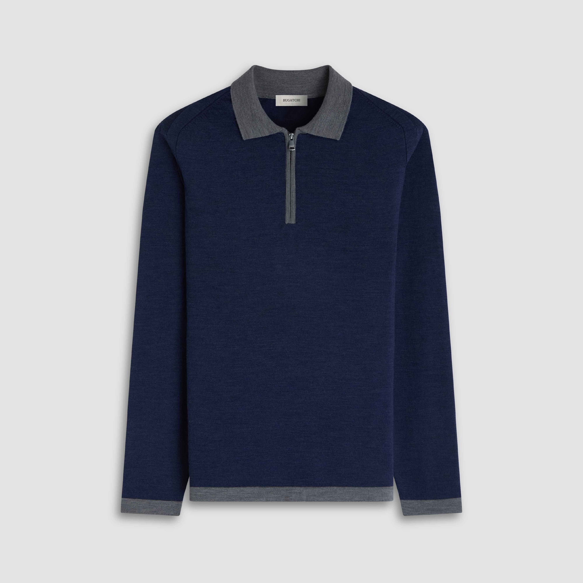 Melange Quarter Zip Polo Sweater