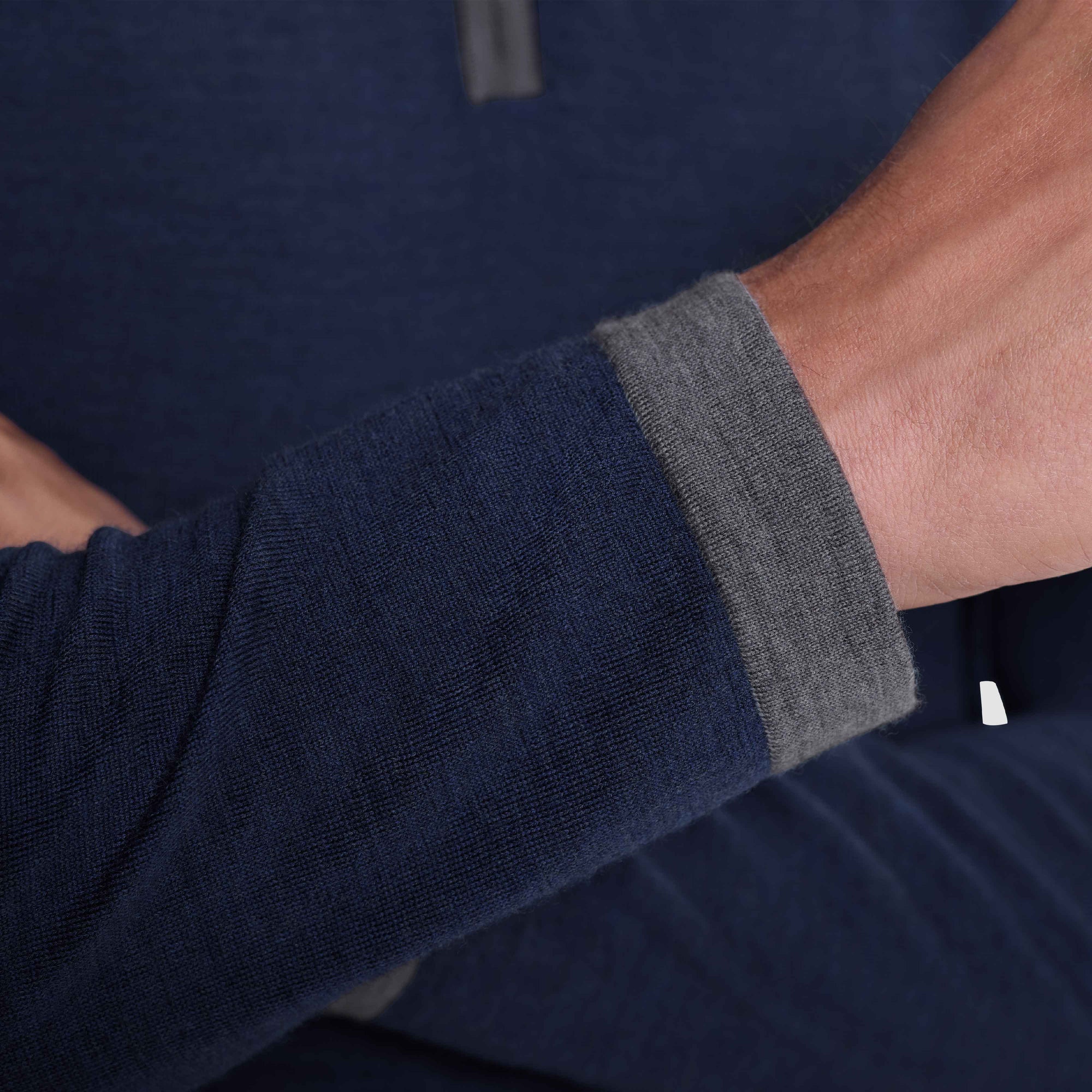 Melange Quarter Zip Polo Sweater