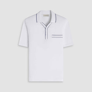 Cotton Silk Johnny Collar Sweater