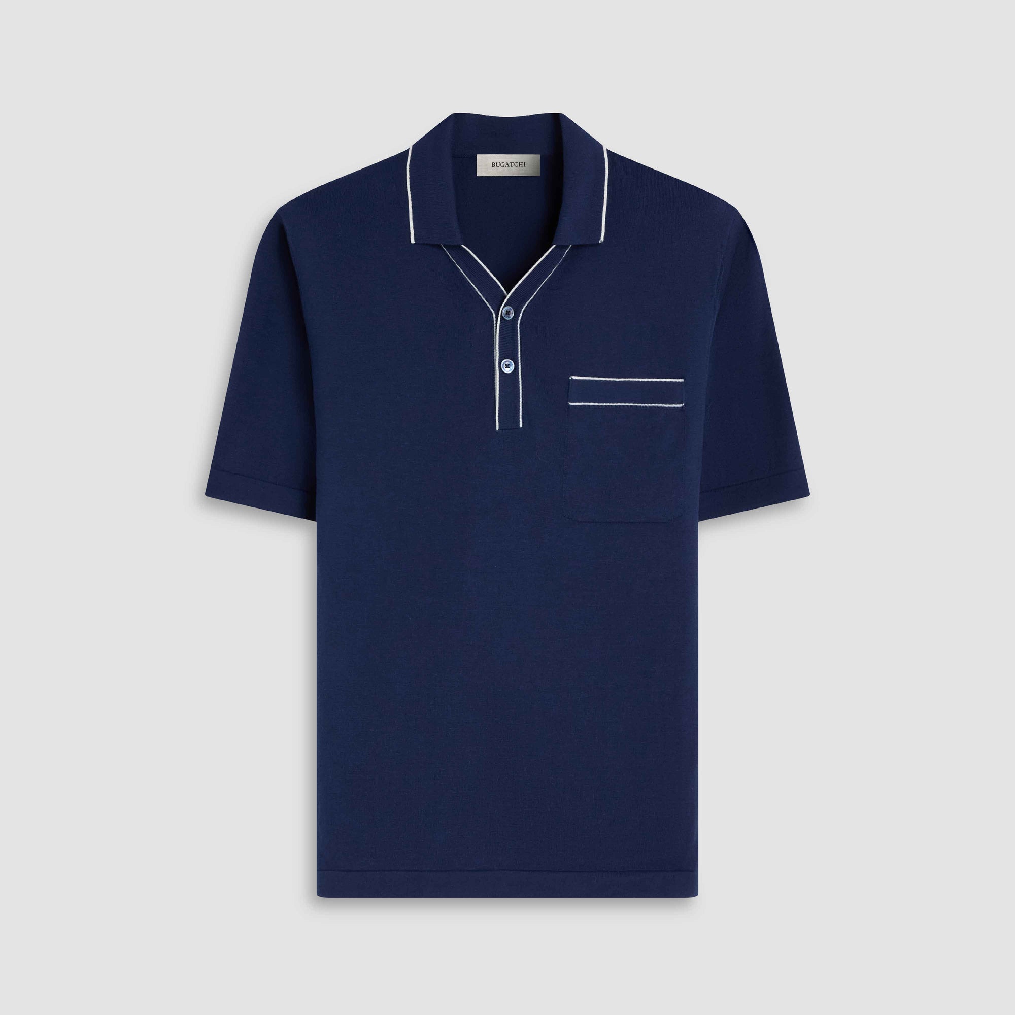 Cotton Silk Johnny Collar Sweater