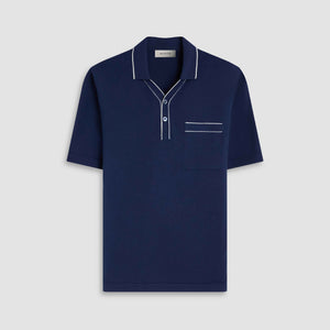 Cotton Silk Johnny Collar Sweater