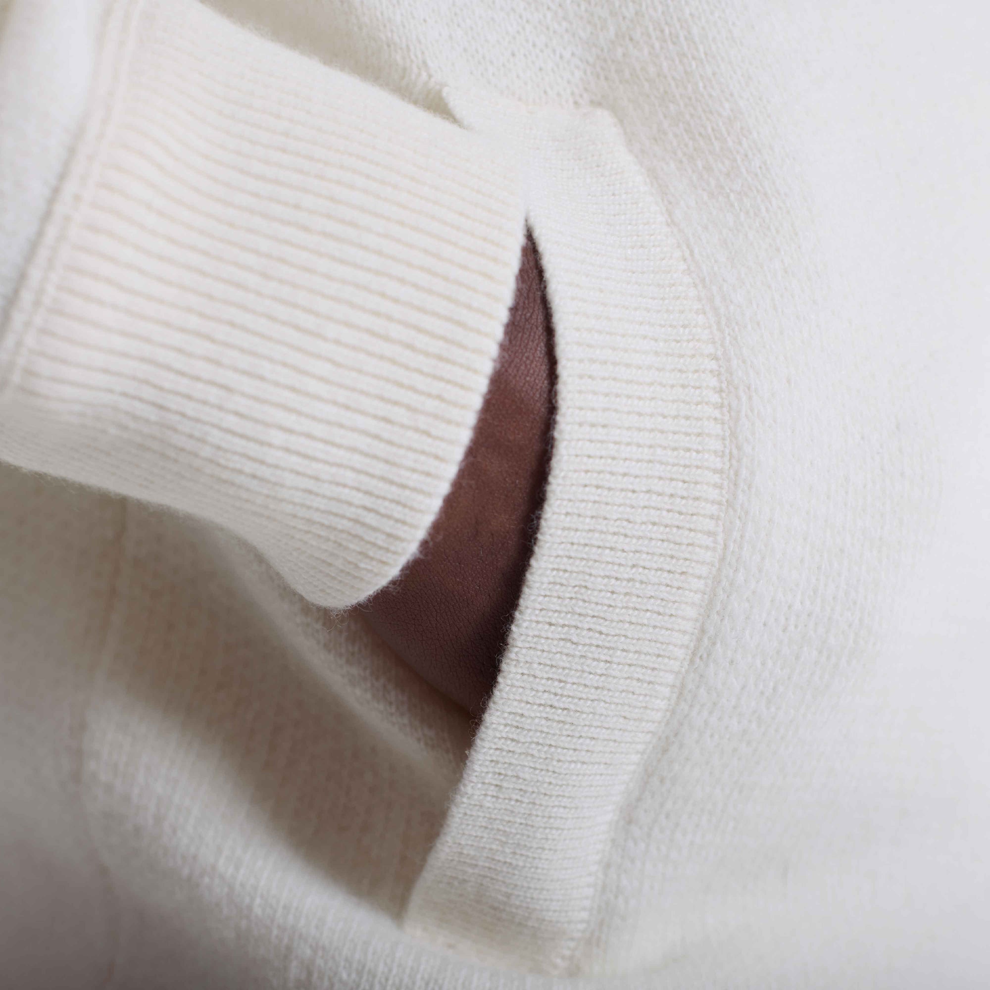 Melange Herringbone Full Zip Sweater