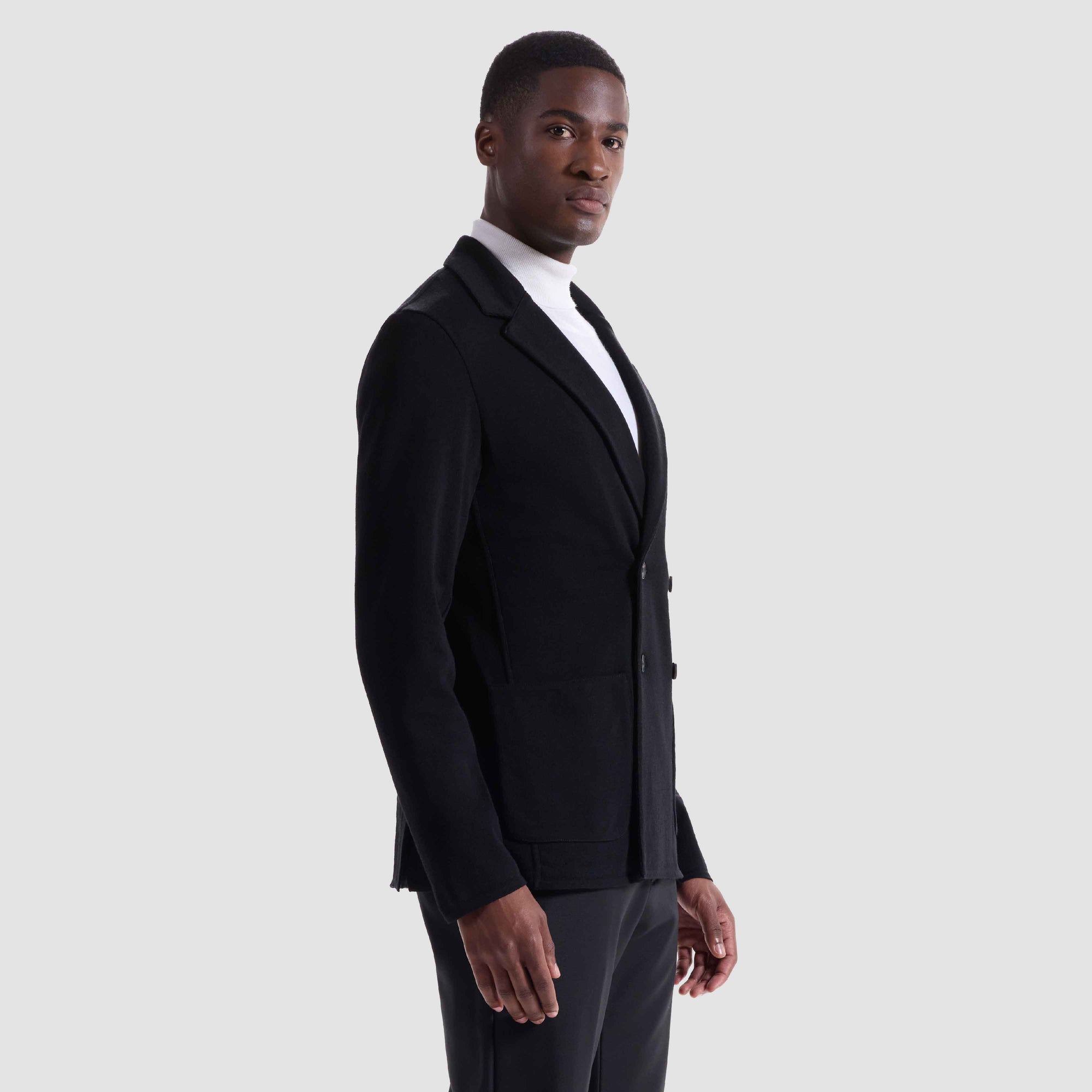 Double-Breasted Blazer Sweater