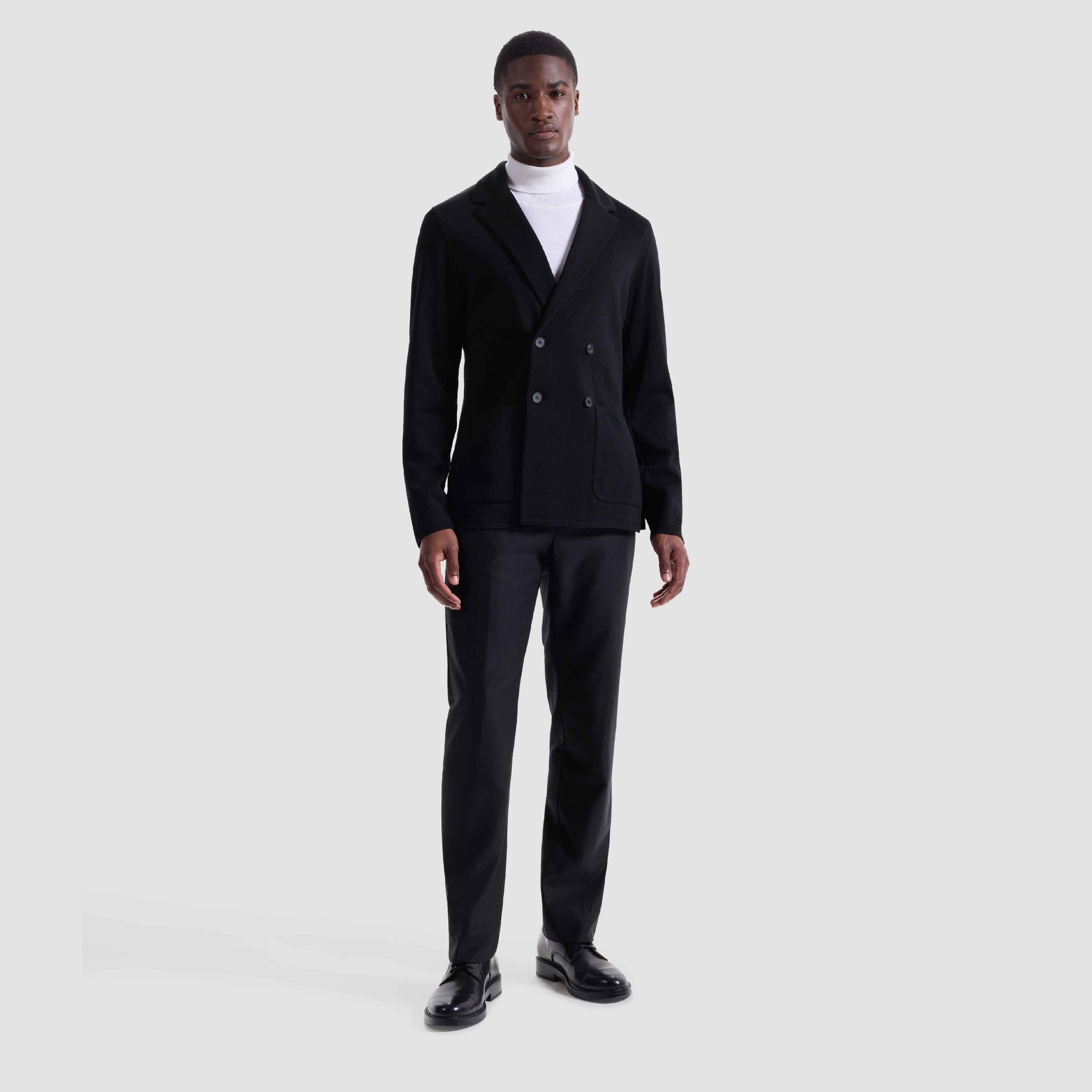 Double-Breasted Blazer Sweater