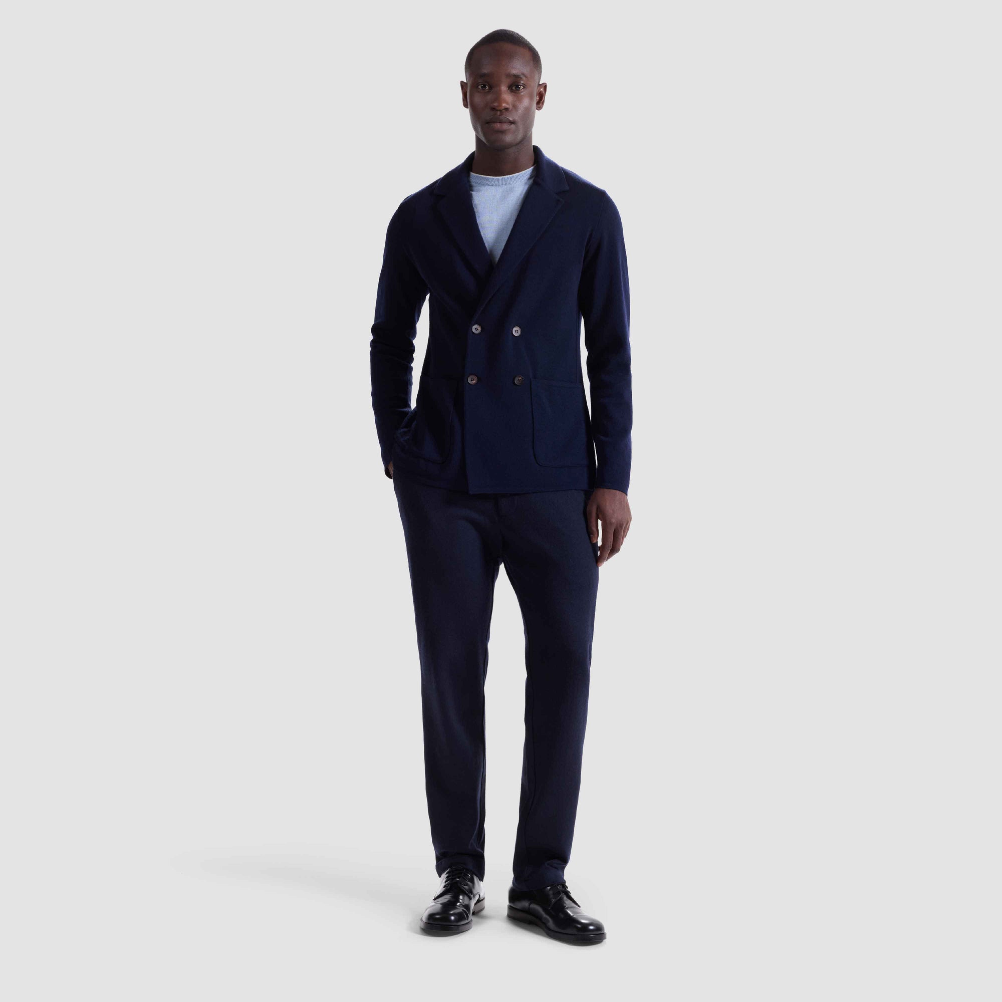 Double-Breasted Blazer Sweater