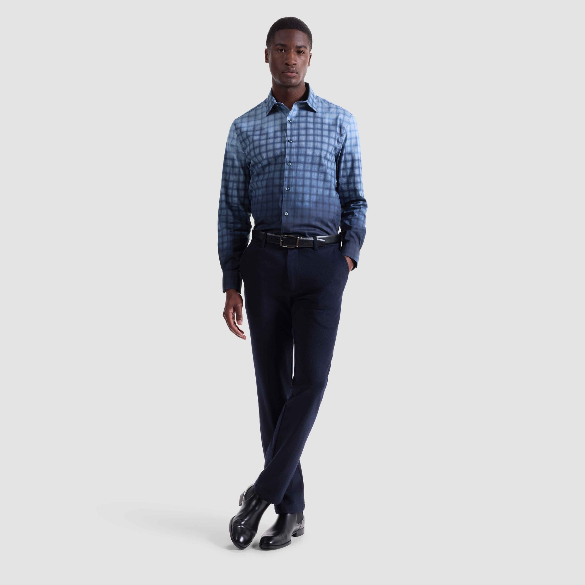 Julian Gradient Check Shirt