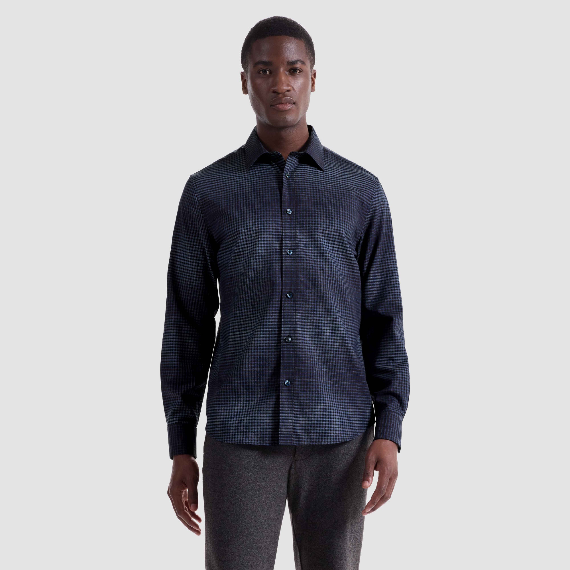 Julian Gradient Check Shirt