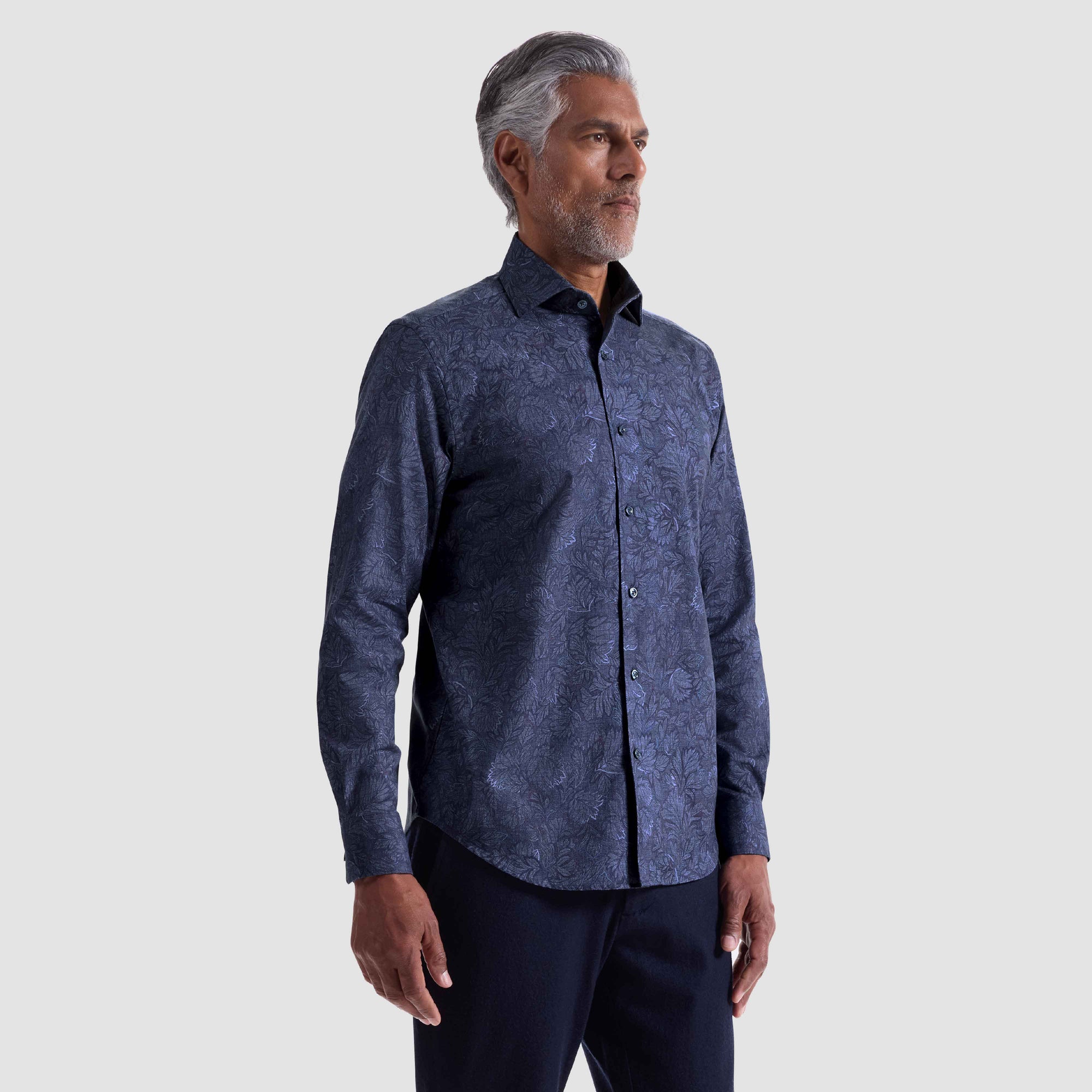 Alvin Leaf Print Shirt