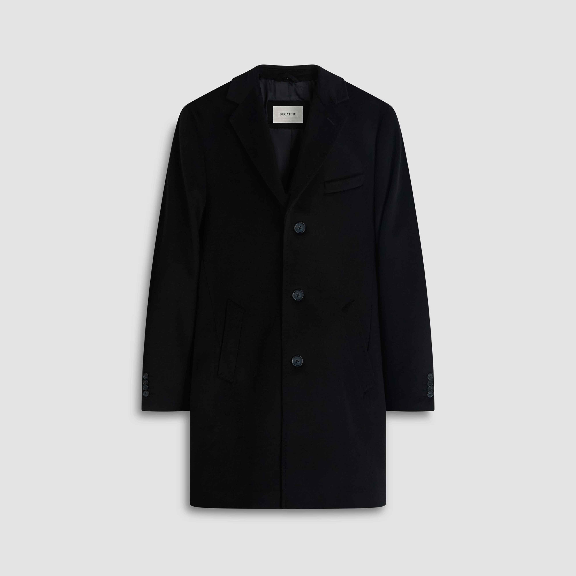 Wool-Cashmere Coat with Removable Nylon Bib