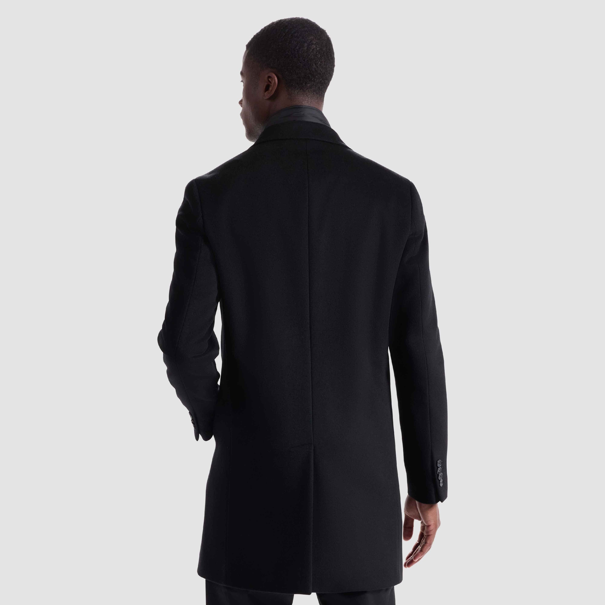 Wool-Cashmere Coat with Removable Nylon Bib
