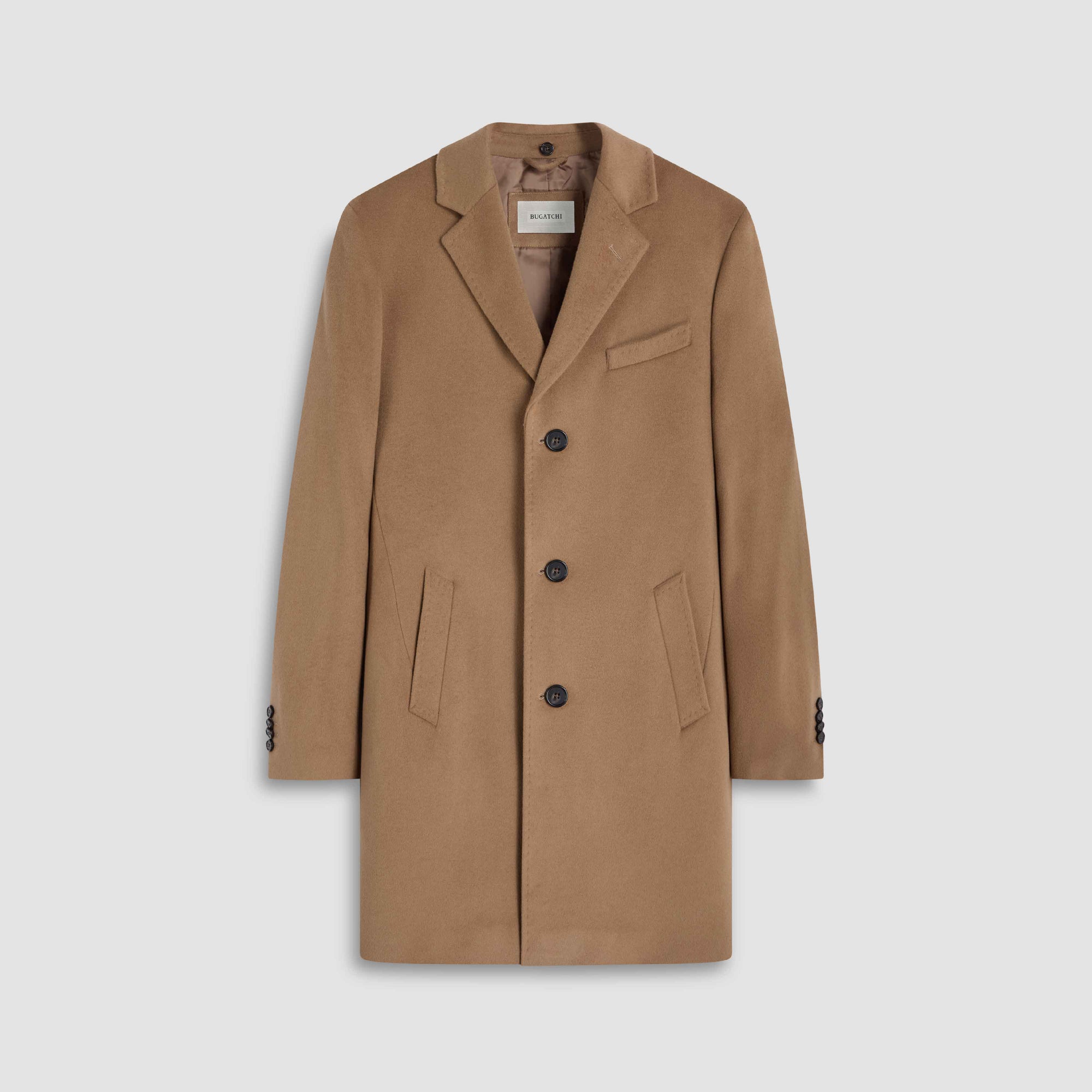 Wool-Cashmere Coat with Removable Nylon Bib
