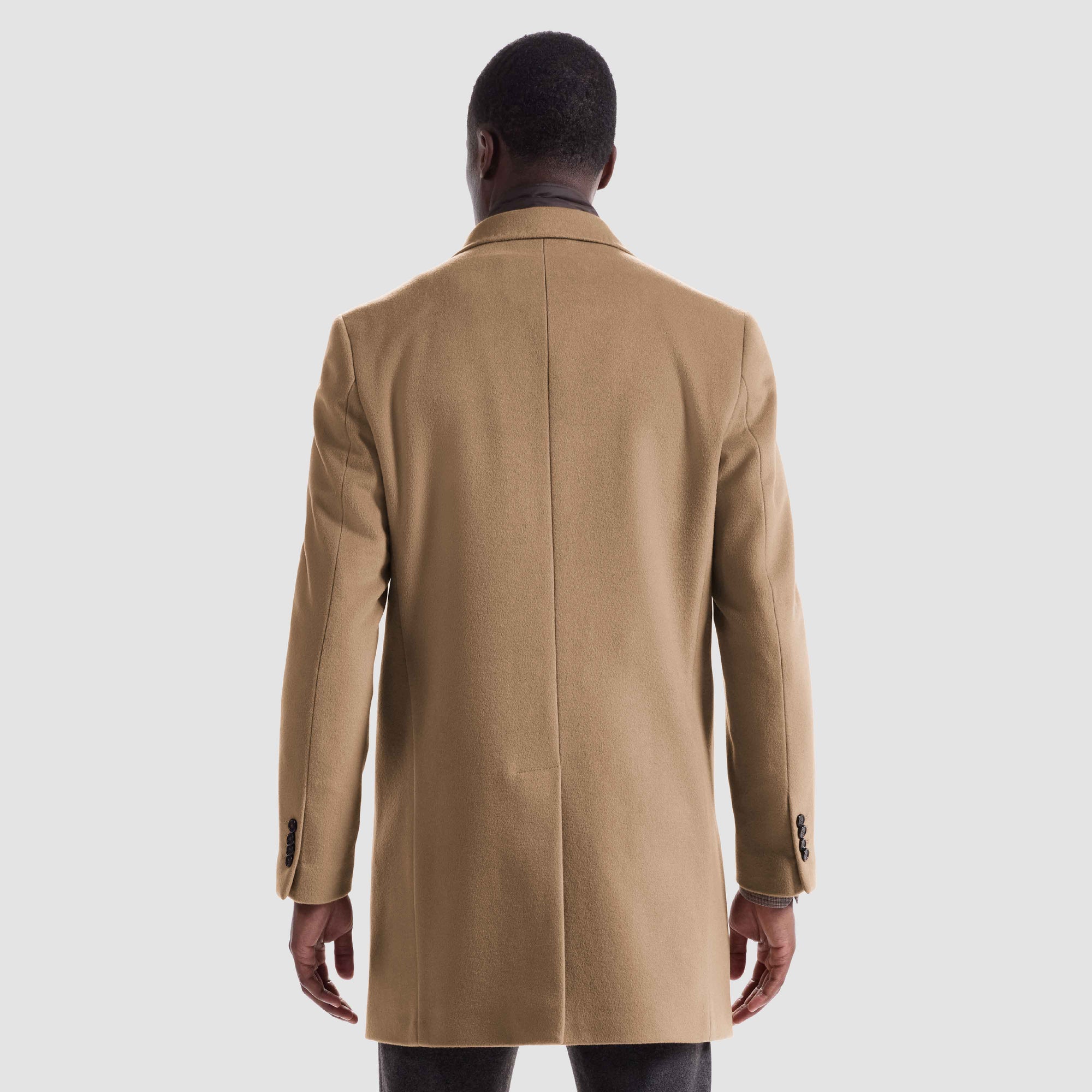 Wool-Cashmere Coat with Removable Nylon Bib