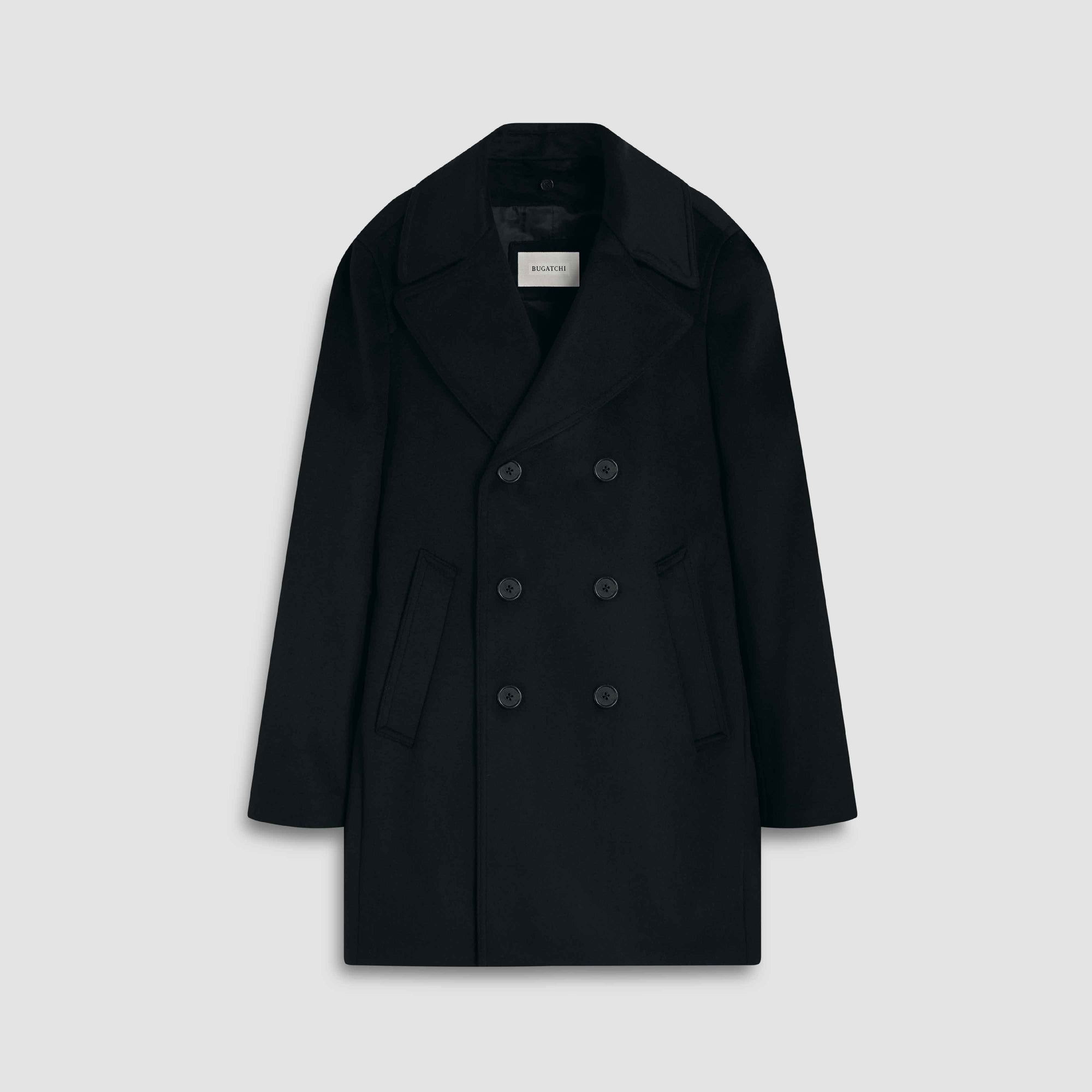 Wool-Cashmere Peacoat with Removable Nylon Bib
