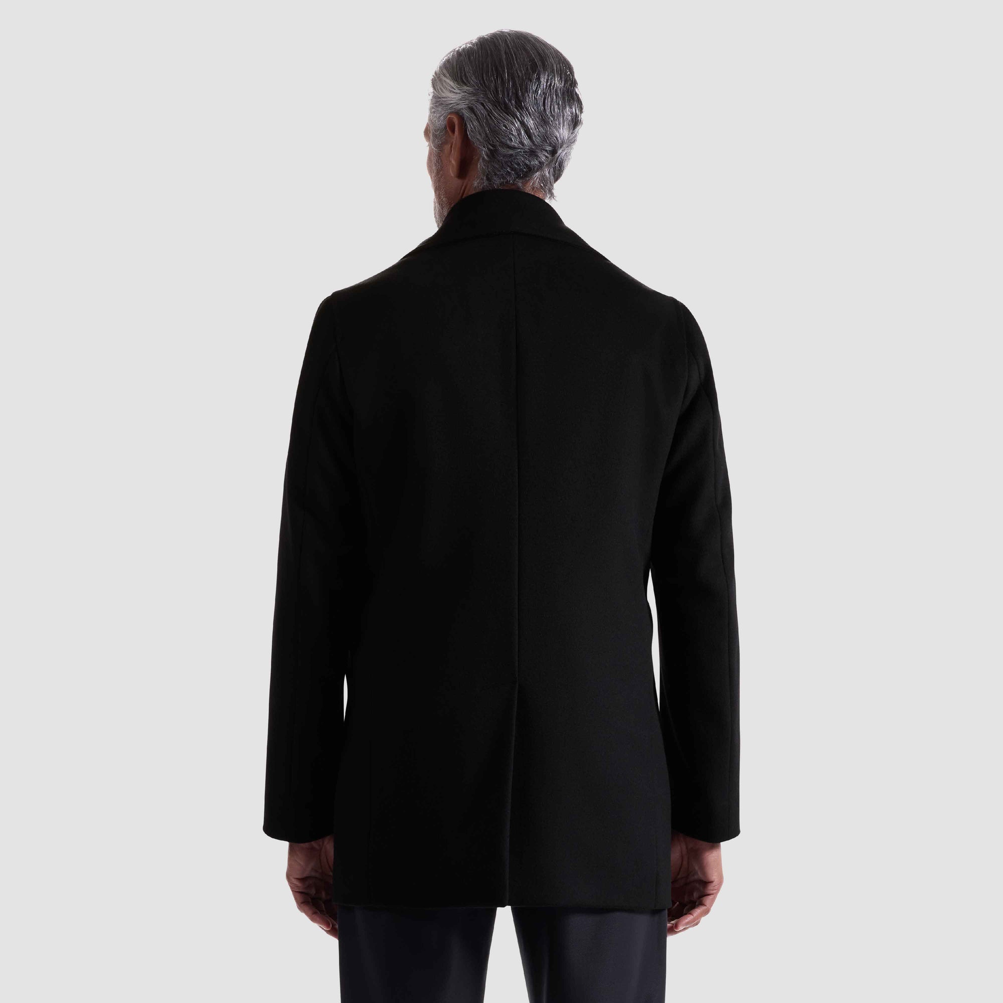 Wool-Cashmere Peacoat with Removable Nylon Bib