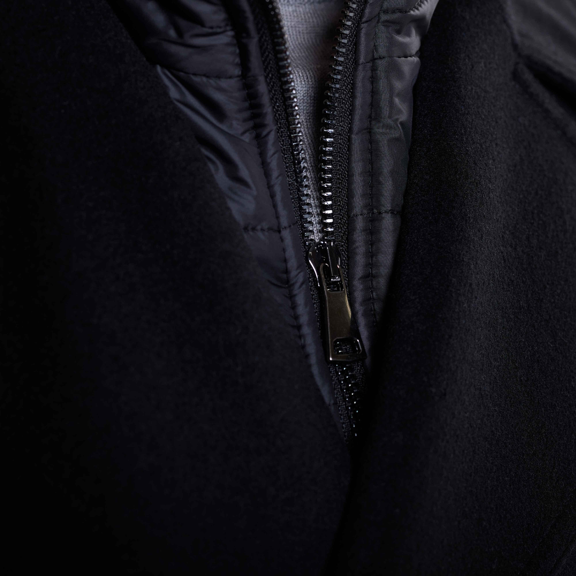 Wool-Cashmere Peacoat with Removable Nylon Bib