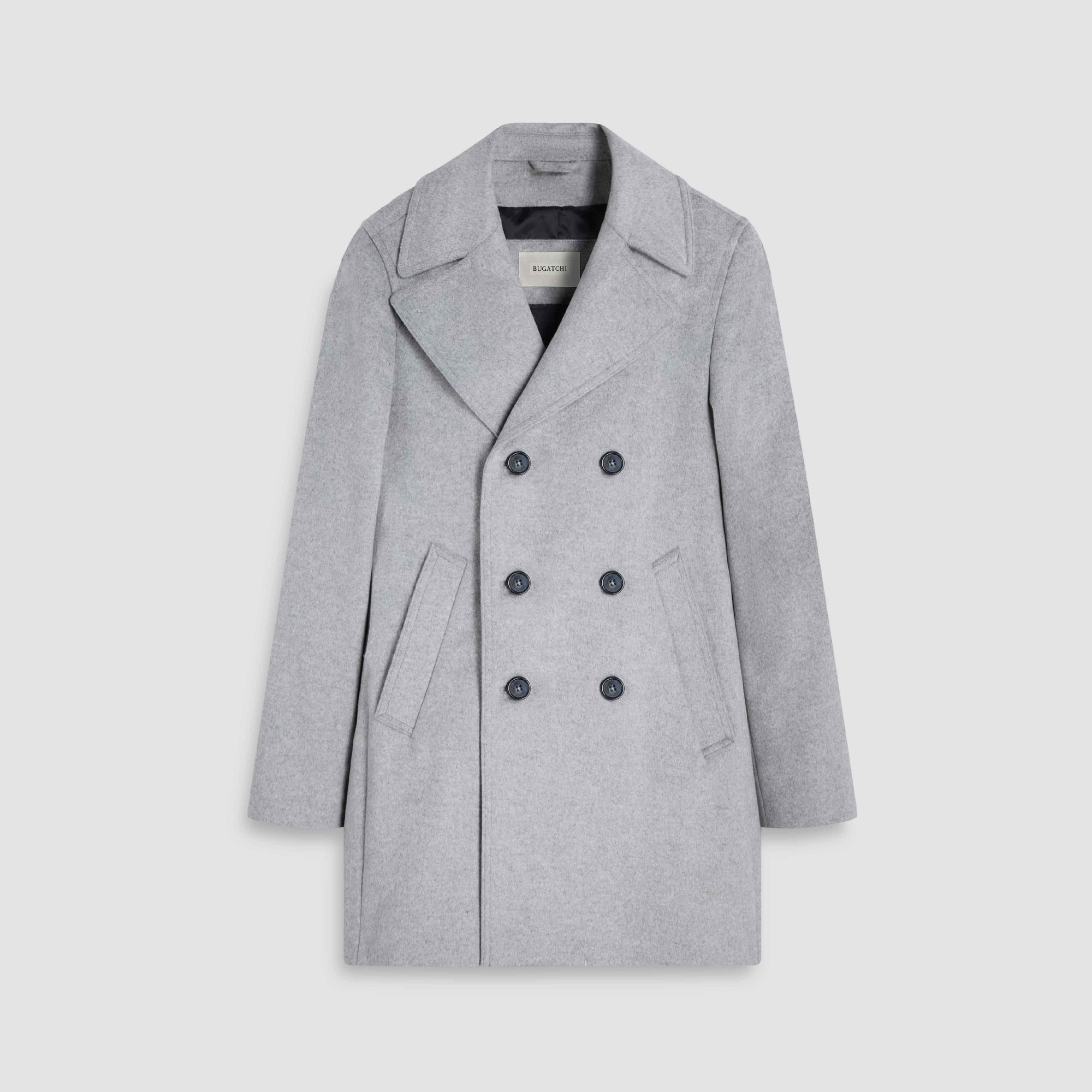Wool-Cashmere Peacoat with Removable Nylon Bib