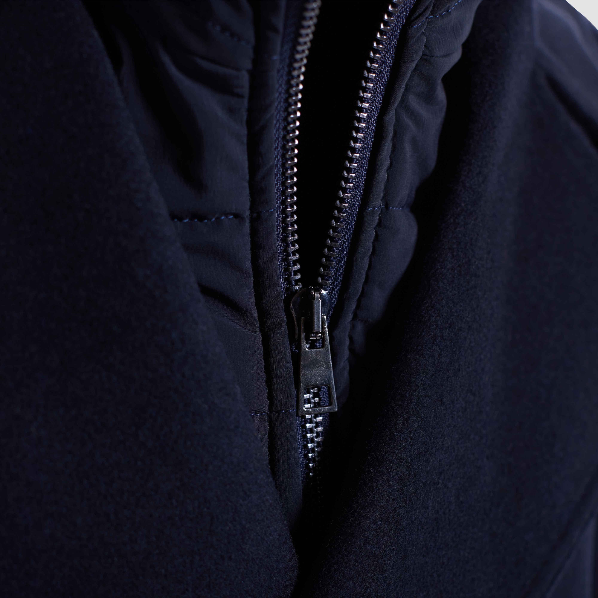 Wool-Cashmere Peacoat with Removable Nylon Bib