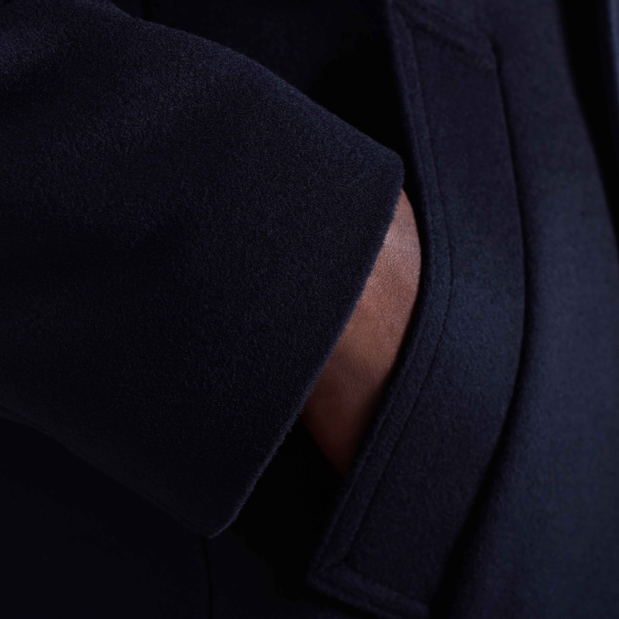 Wool-Cashmere Peacoat with Removable Nylon Bib