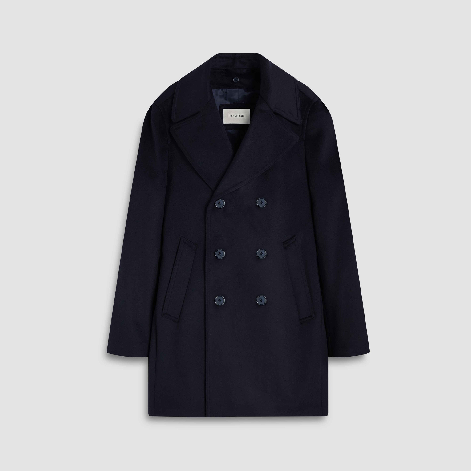 Wool-Cashmere Peacoat with Removable Nylon Bib