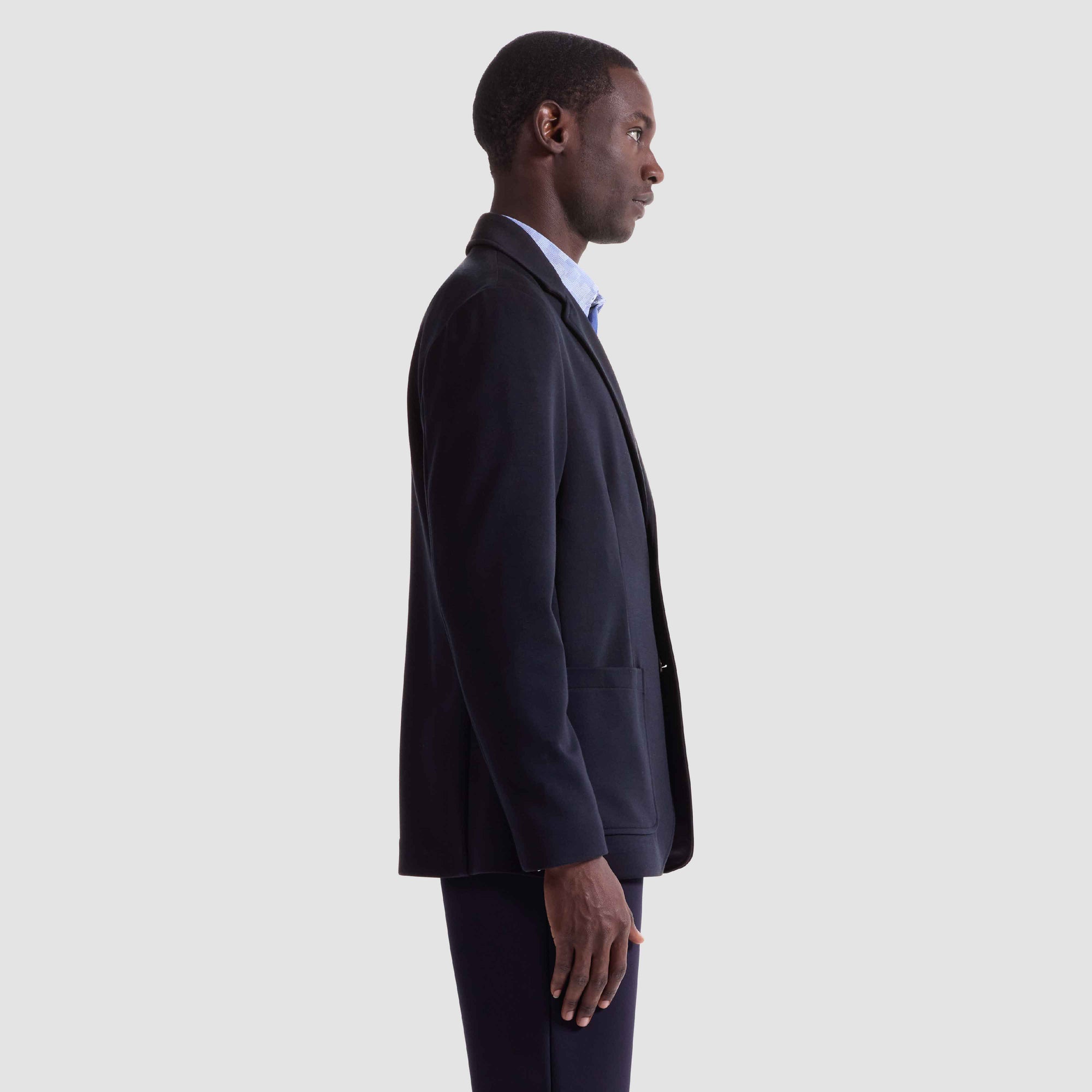 Soft Touch Two-Button Knit Blazer