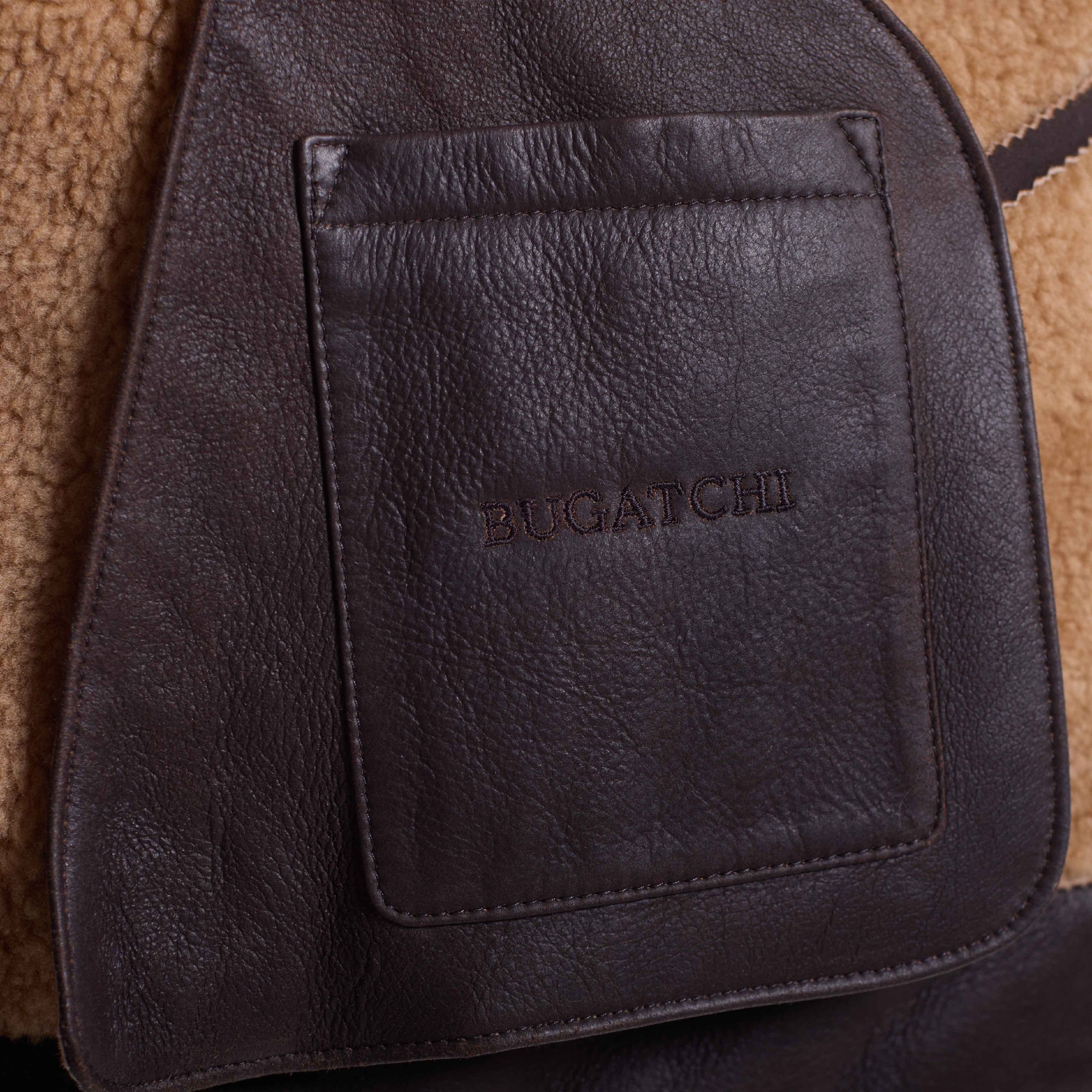 Shearling Lined Leather Biker Jacket