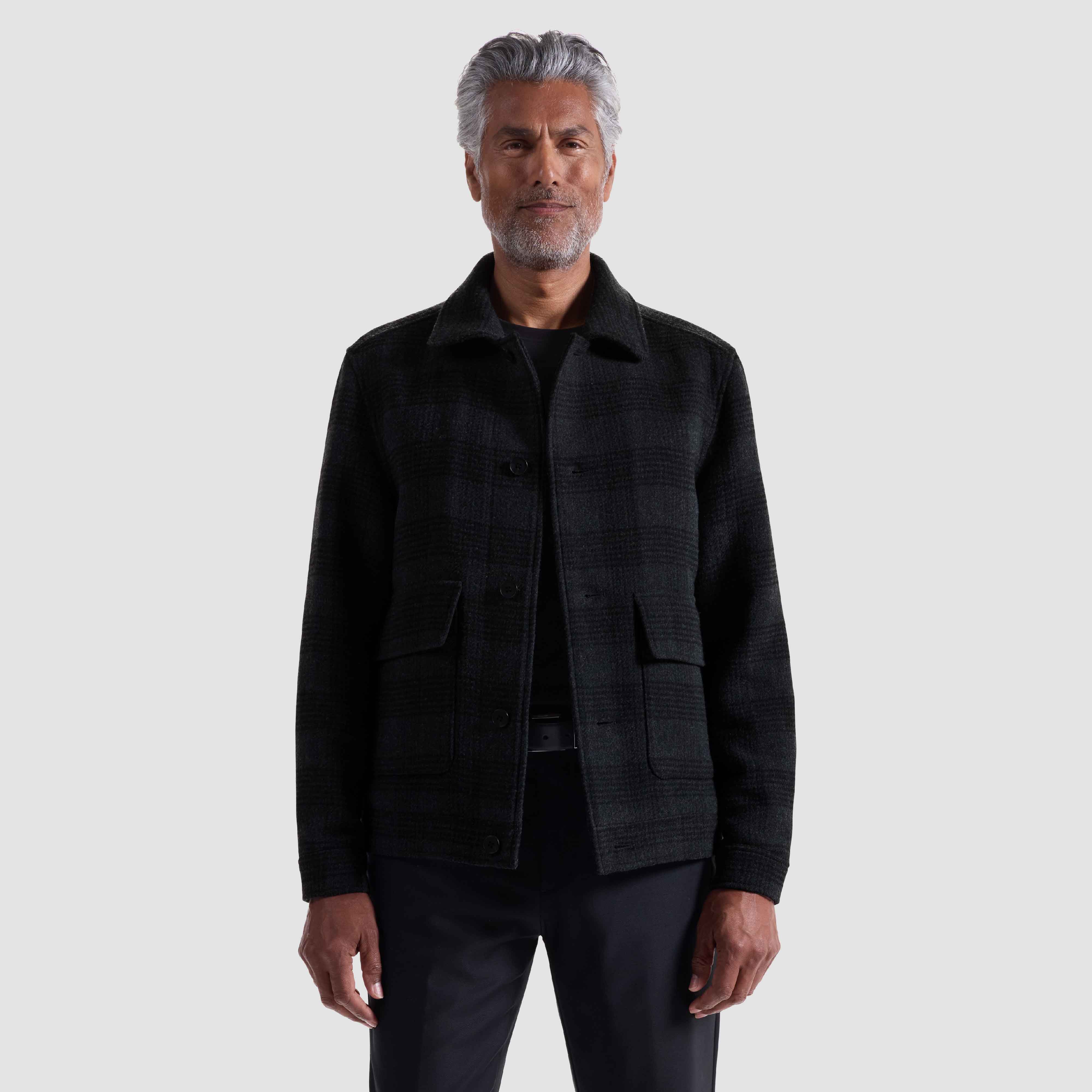 Glen Plaid Blouson Jacket – BUGATCHI
