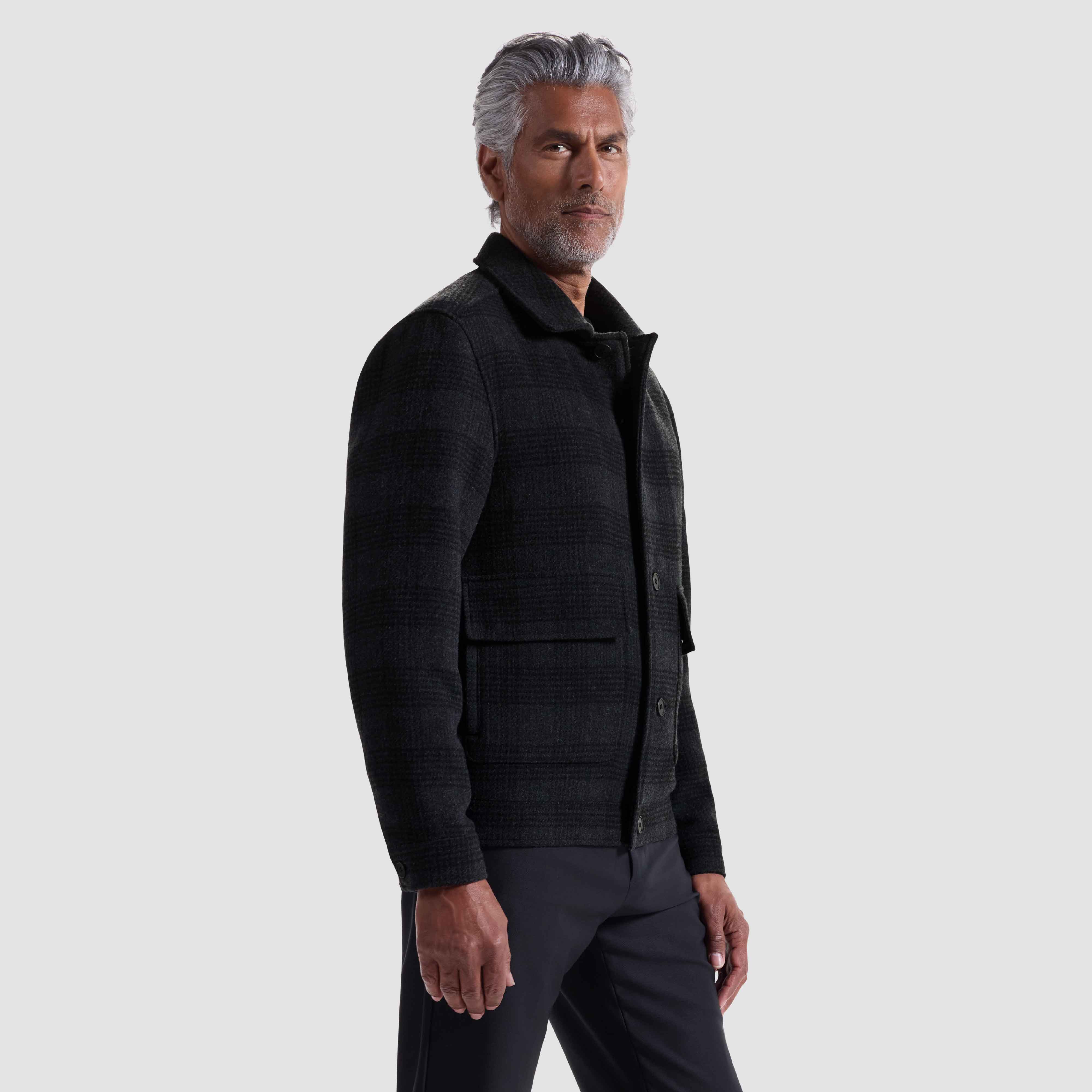 Glen Plaid Blouson Jacket – BUGATCHI