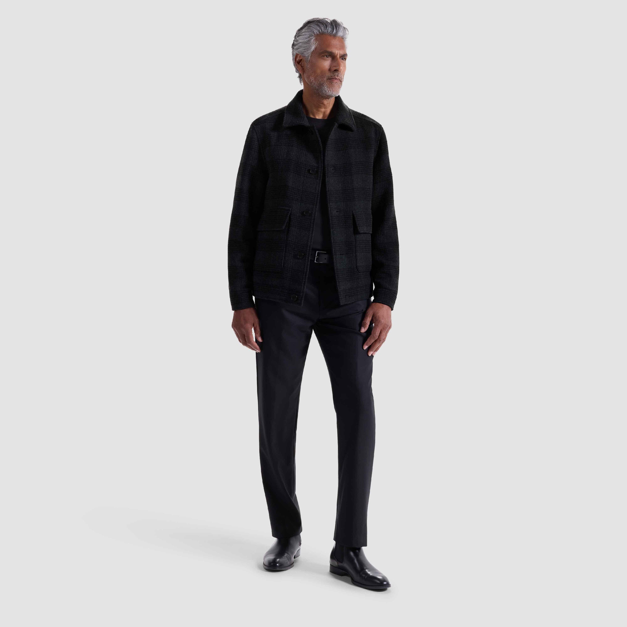 Glen Plaid Blouson Jacket