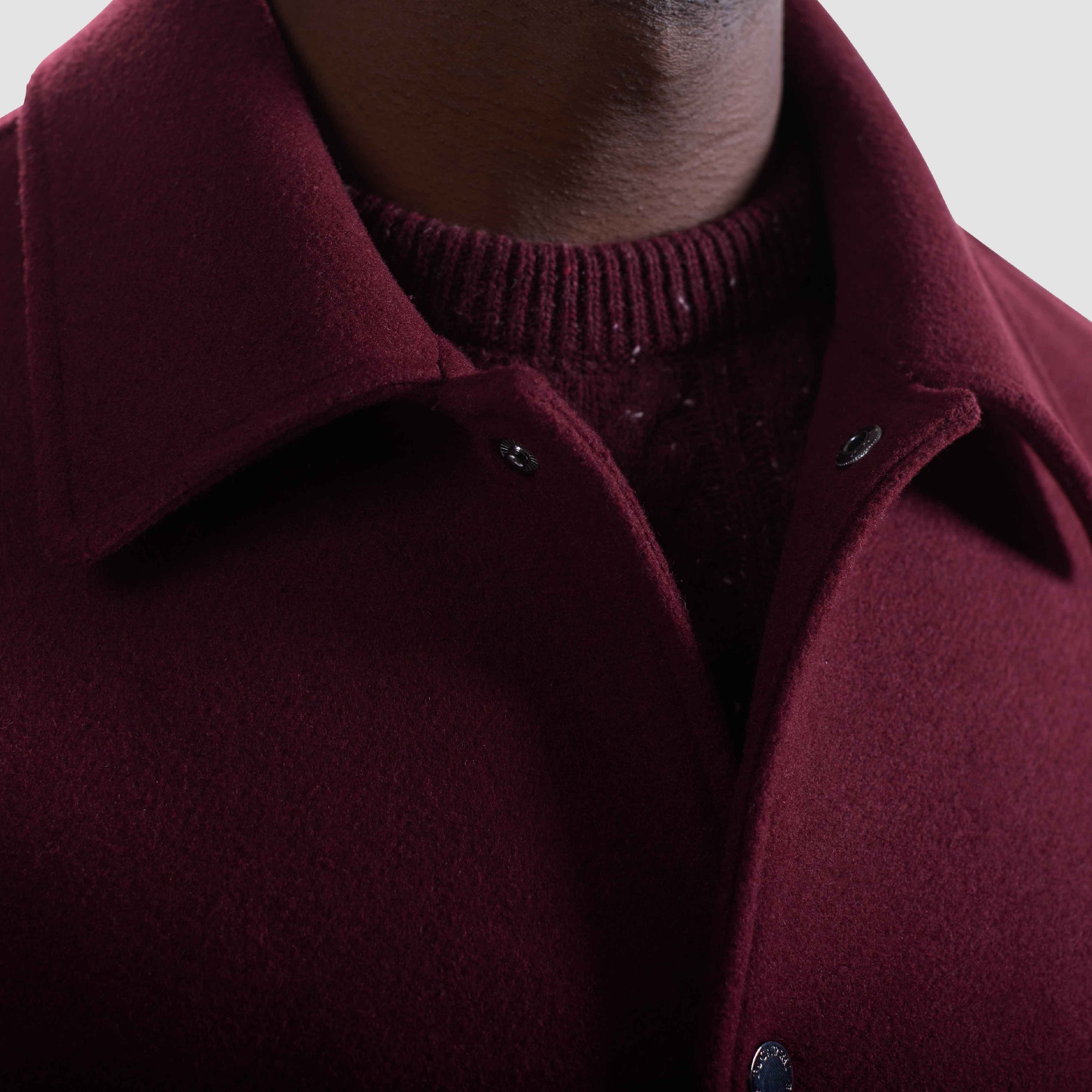 Tweed Blouson With Leather Sleeves