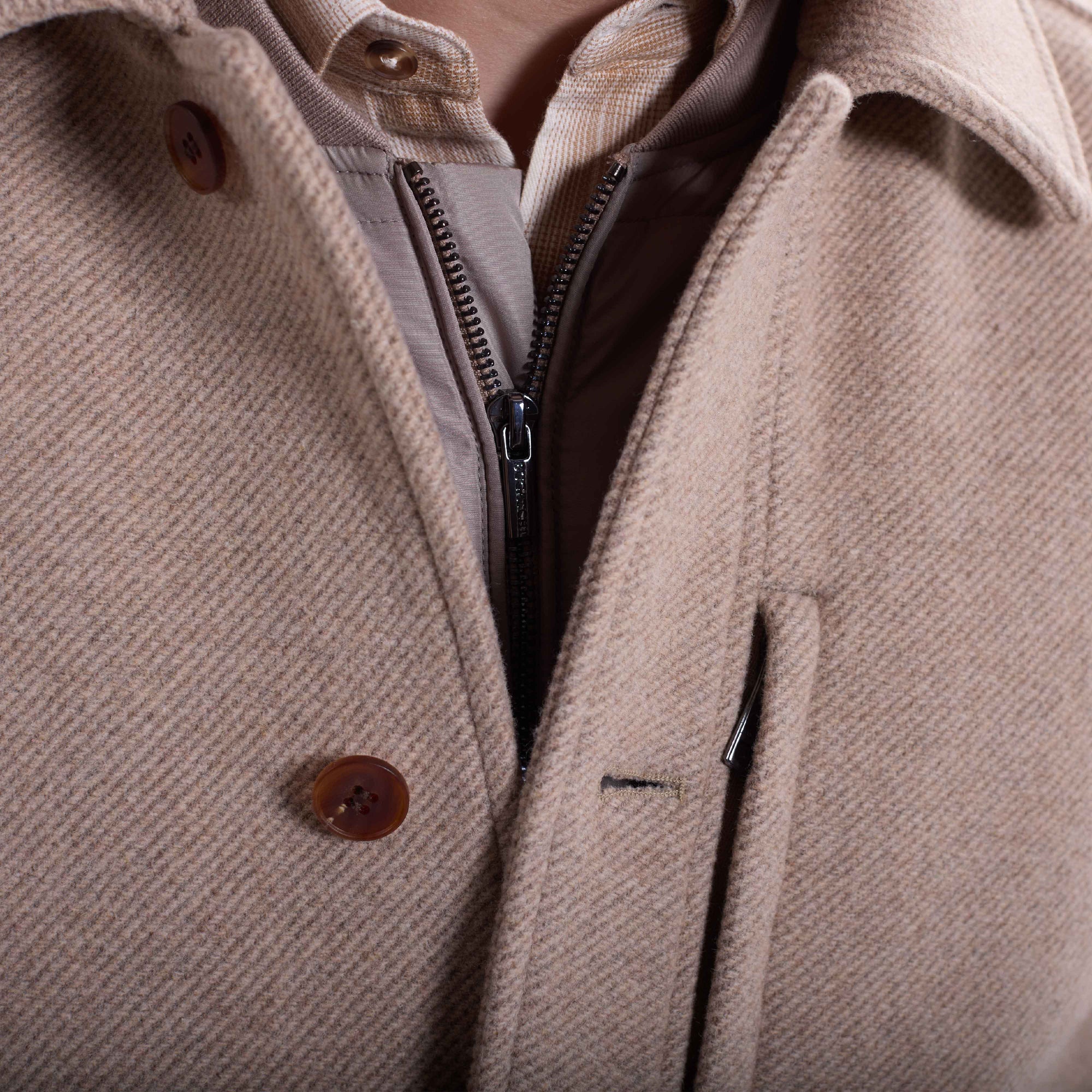 Two-In-One Jacket With Removable Nylon Vest