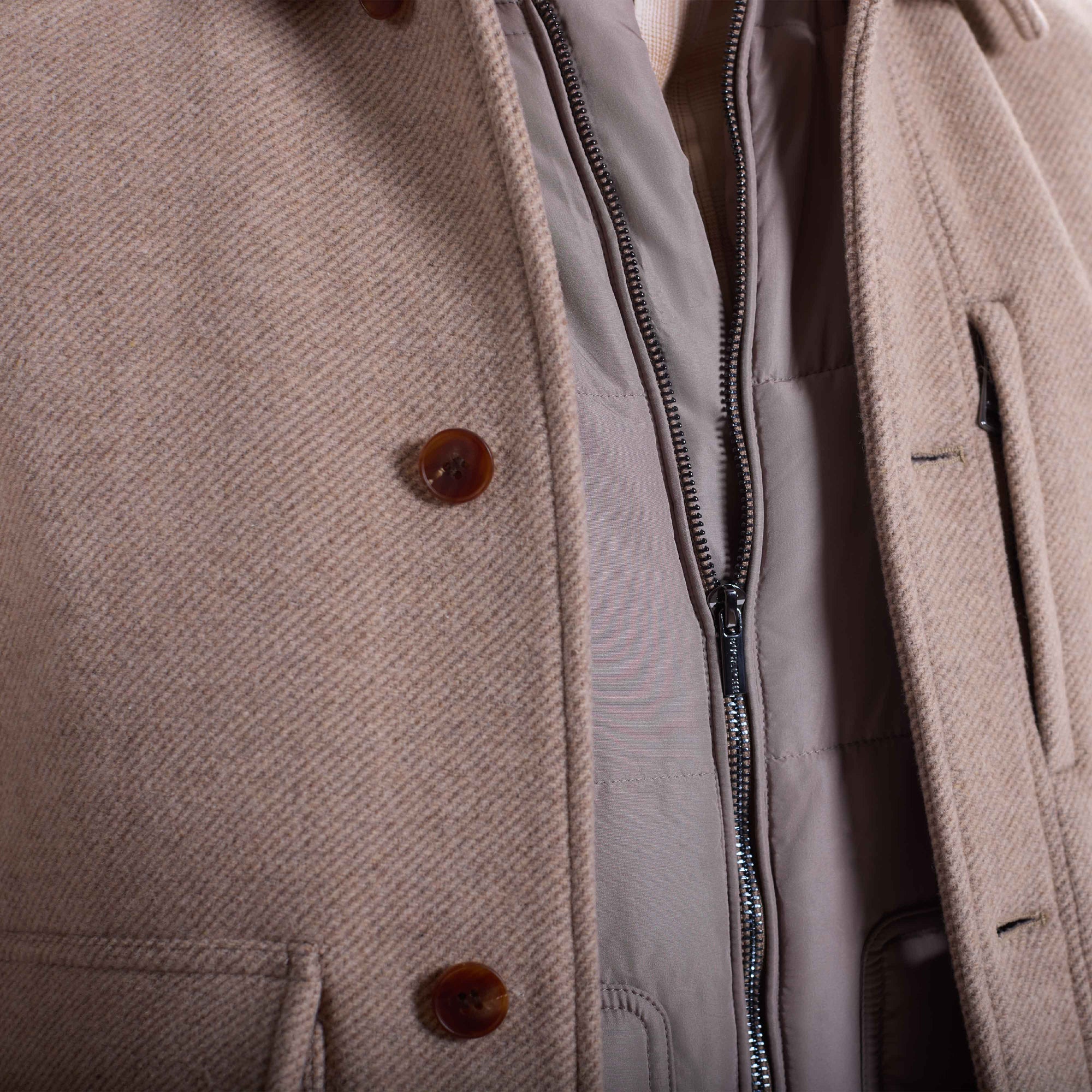 Two-In-One Jacket With Removable Nylon Vest