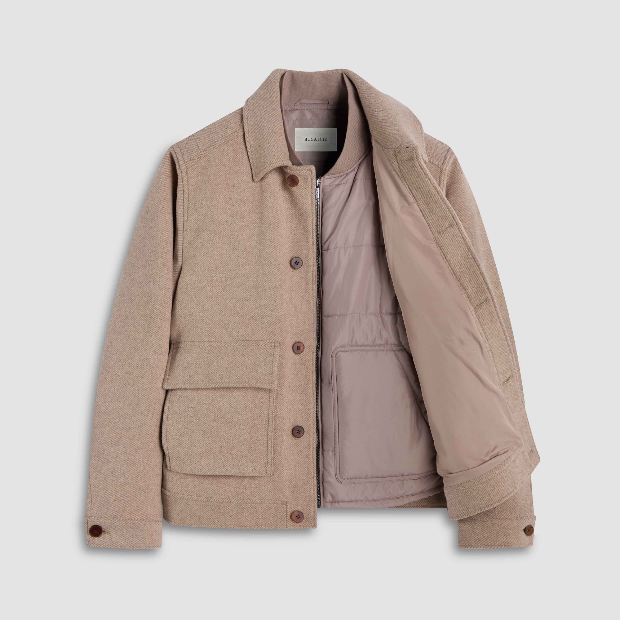 Two-In-One Jacket With Removable Nylon Vest