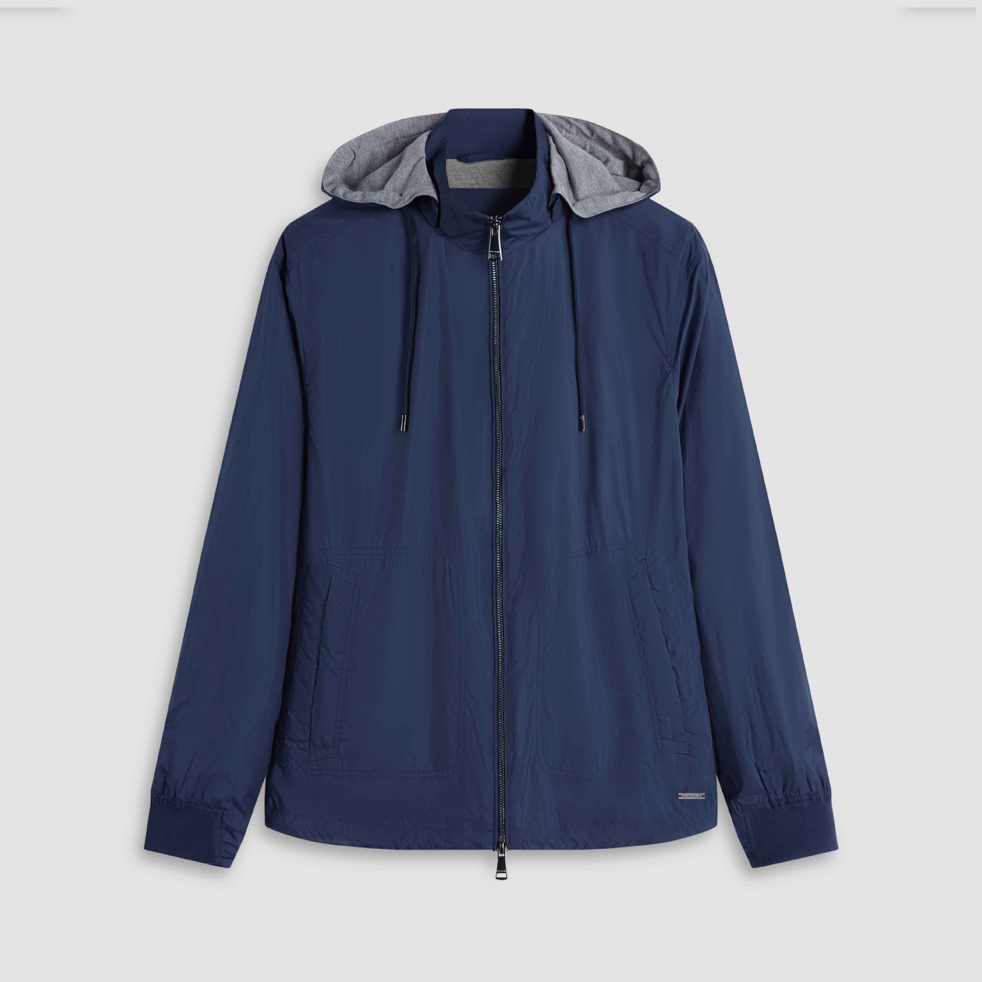 Nylon Windbreaker With Detachable Hood