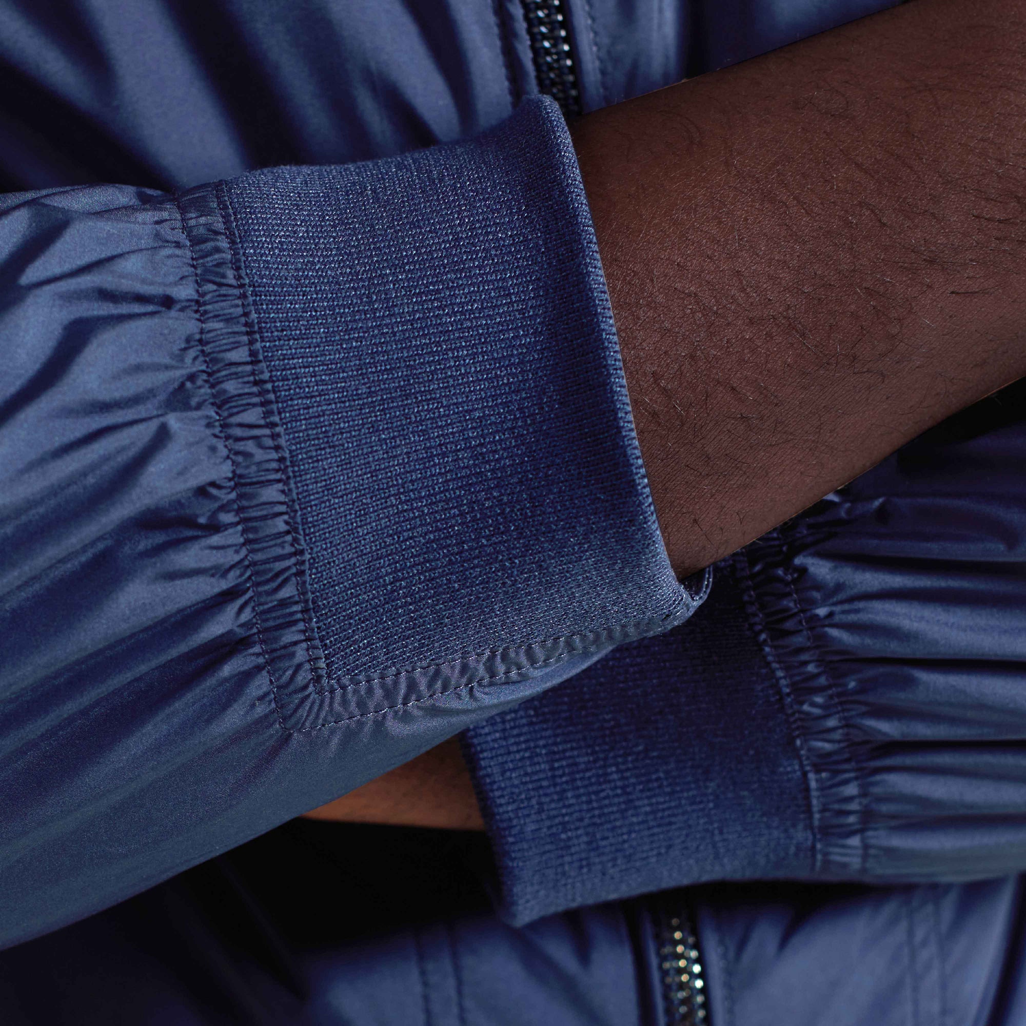 Nylon Windbreaker With Detachable Hood