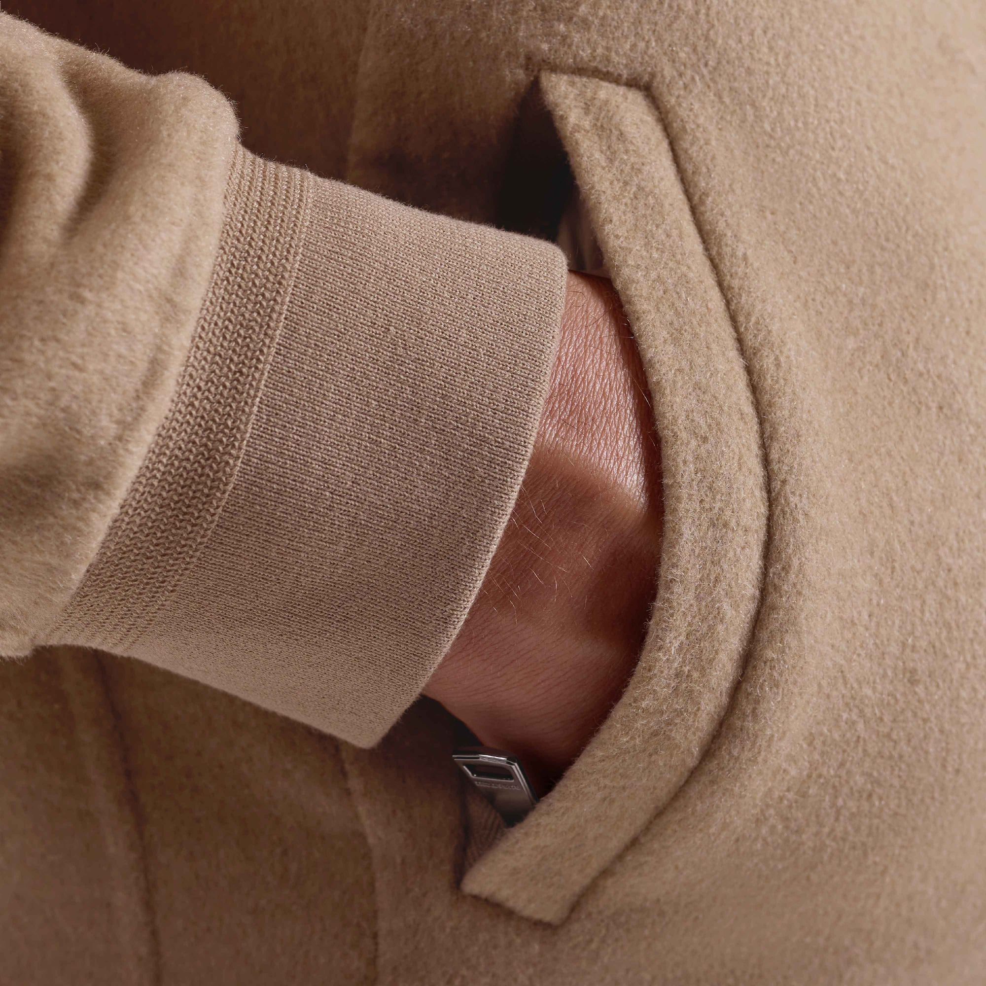 Double-Faced Brushed Bomber Jacket