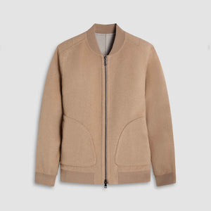 Double-Faced Brushed Bomber Jacket