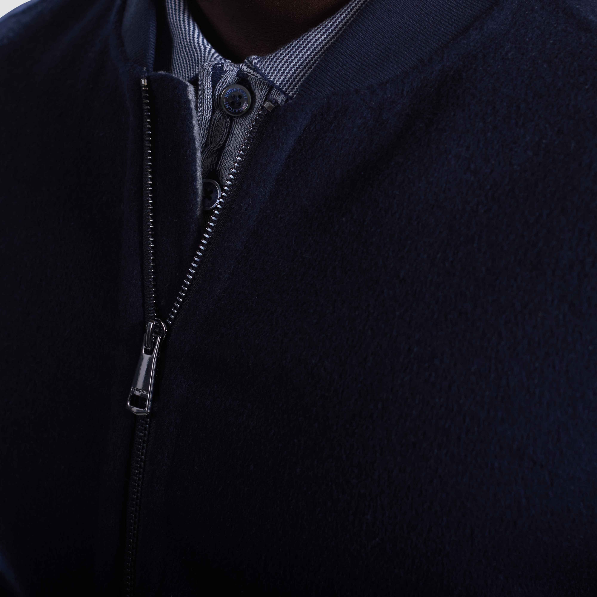 Double-Faced Brushed Bomber Jacket