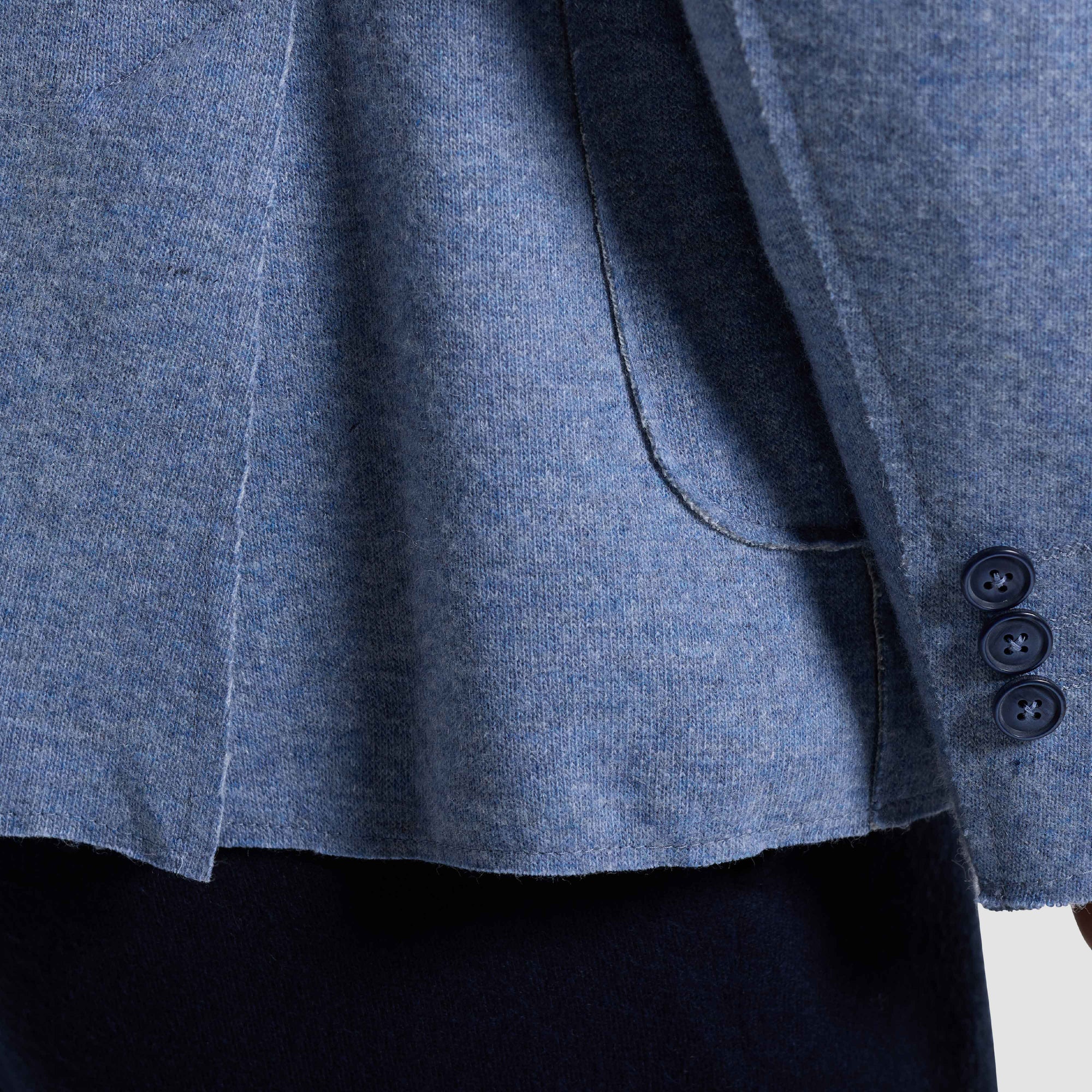 Laser Cut Heather Two-Button Blazer