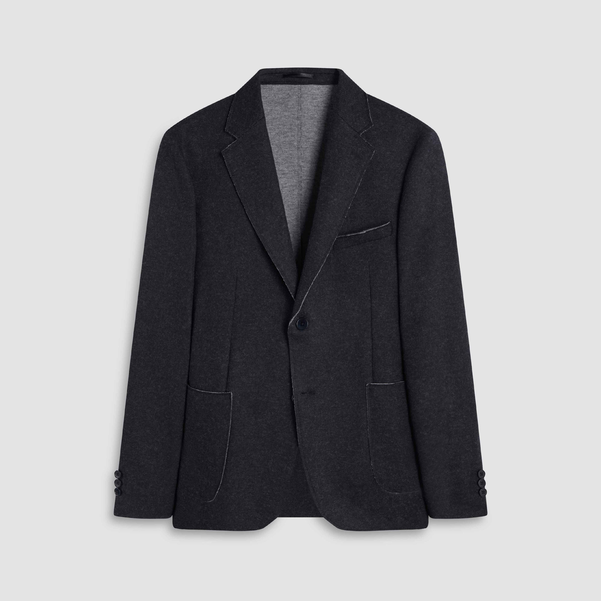 Laser Cut Heather Two-Button Blazer