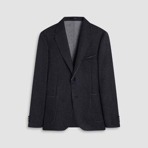 Laser Cut Heather Two-Button Blazer