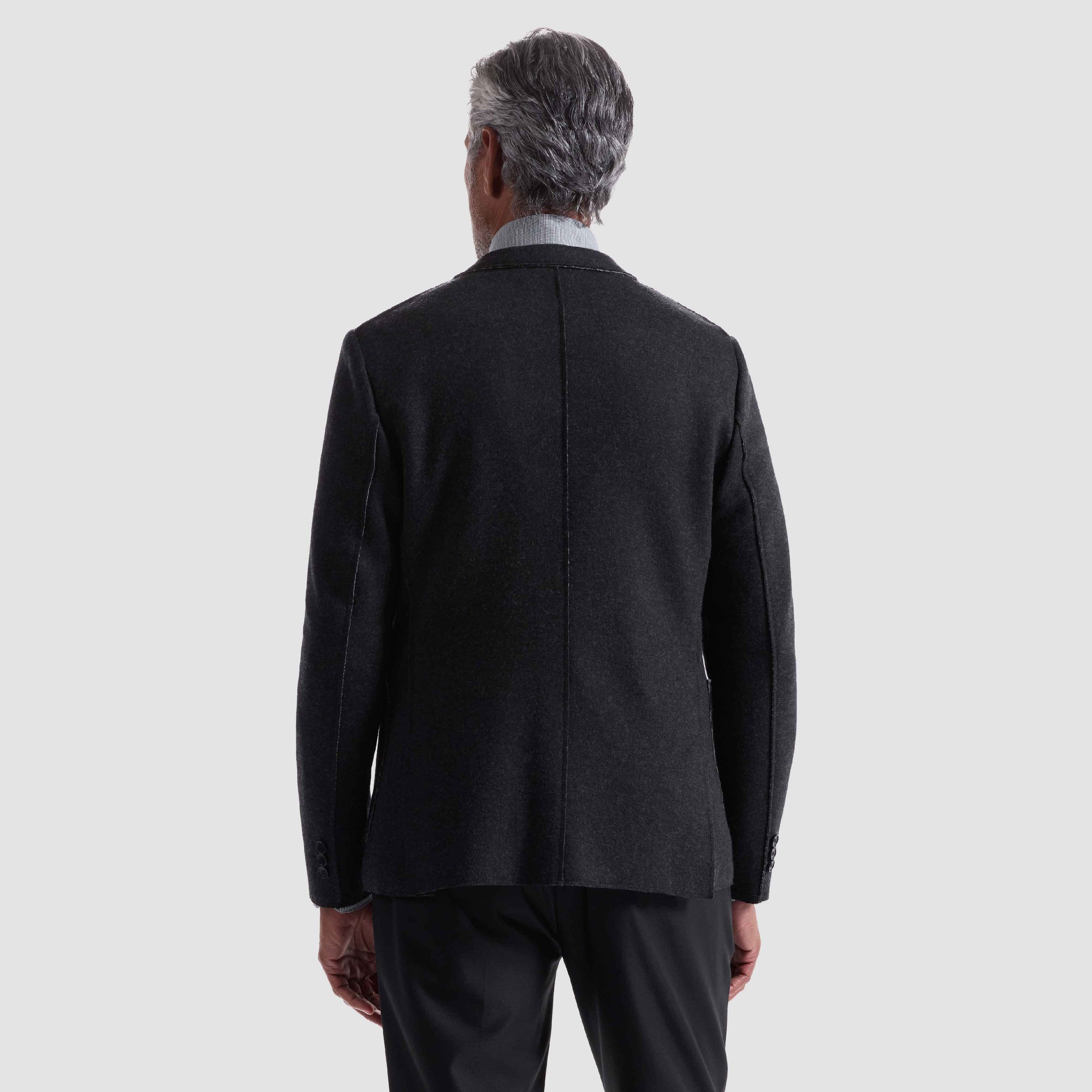 Laser Cut Heather Two-Button Blazer