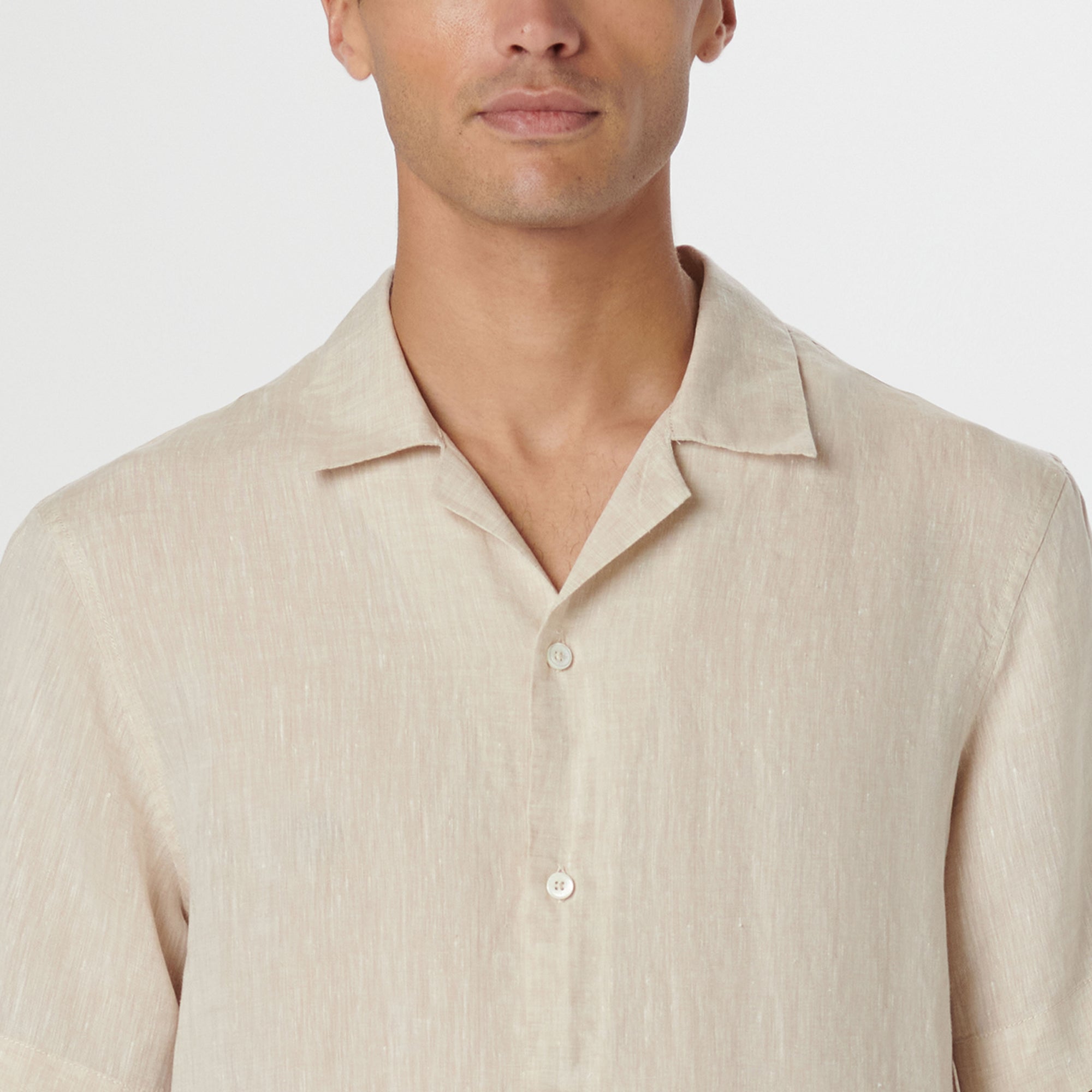 Jackson Solid Short Sleeve Linen Shirt BUGATCHI Jackson Solid Short Sleeve Linen Shirt BUGATCHI