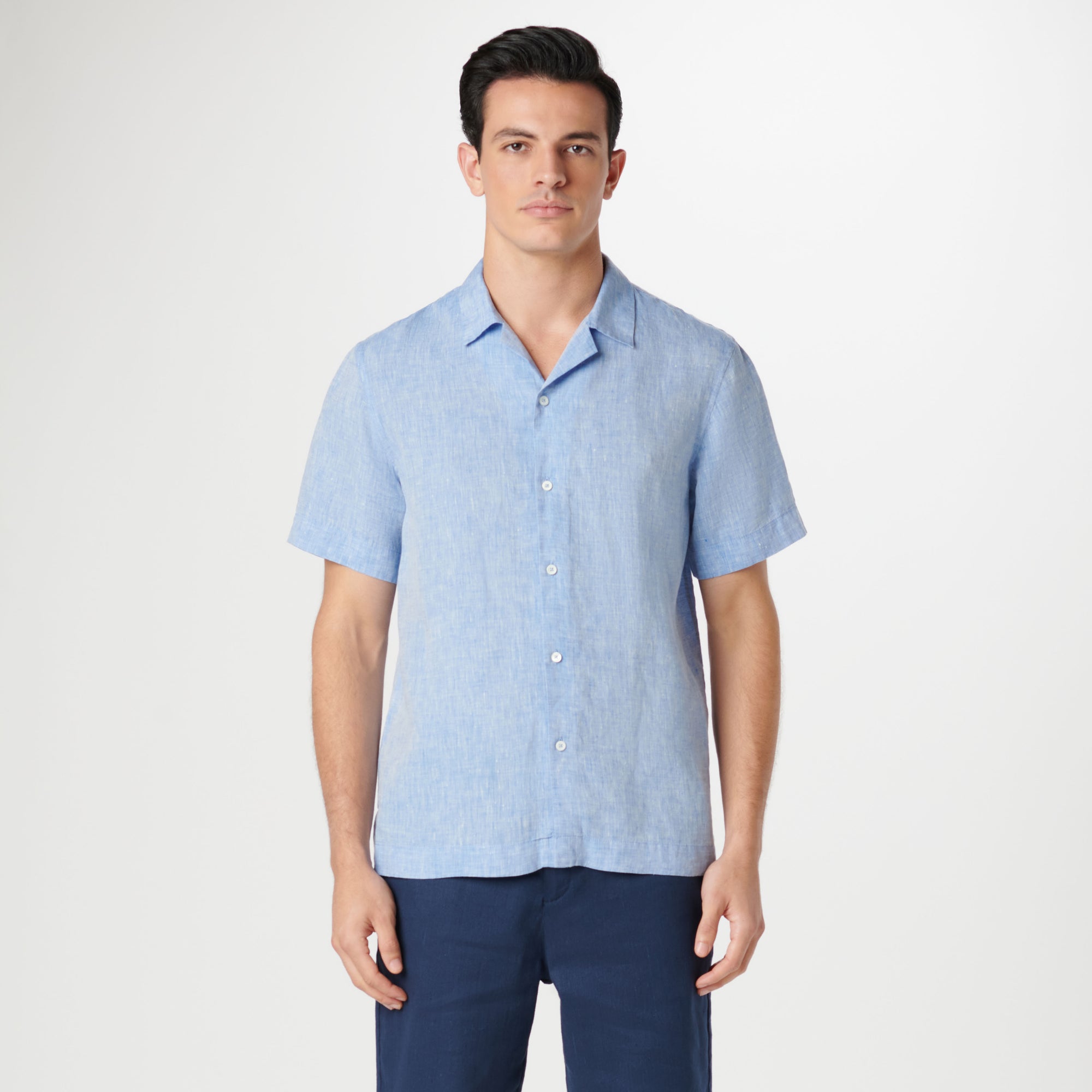 Jackson Solid Short Sleeve Linen Shirt