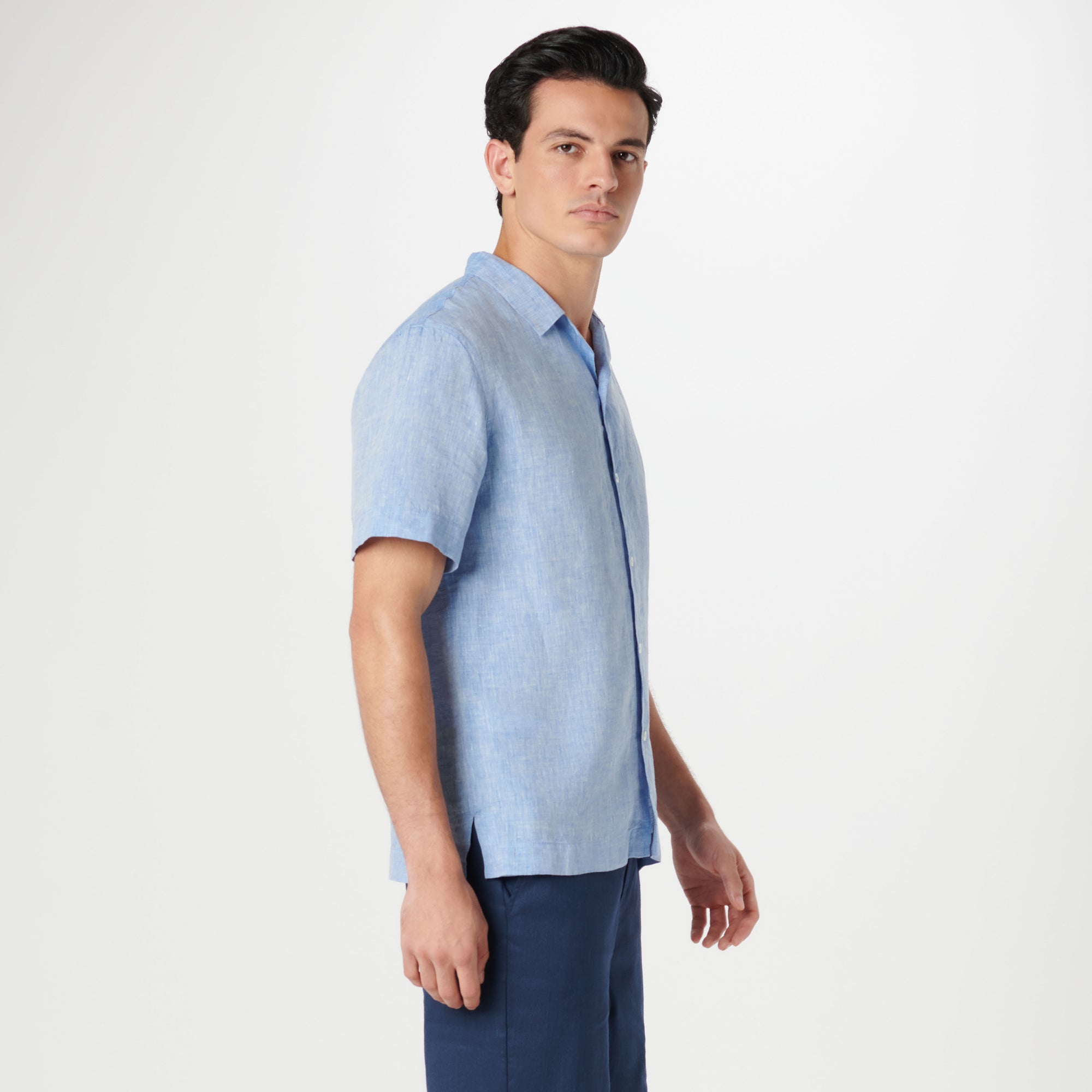 Jackson Solid Short Sleeve Linen Shirt