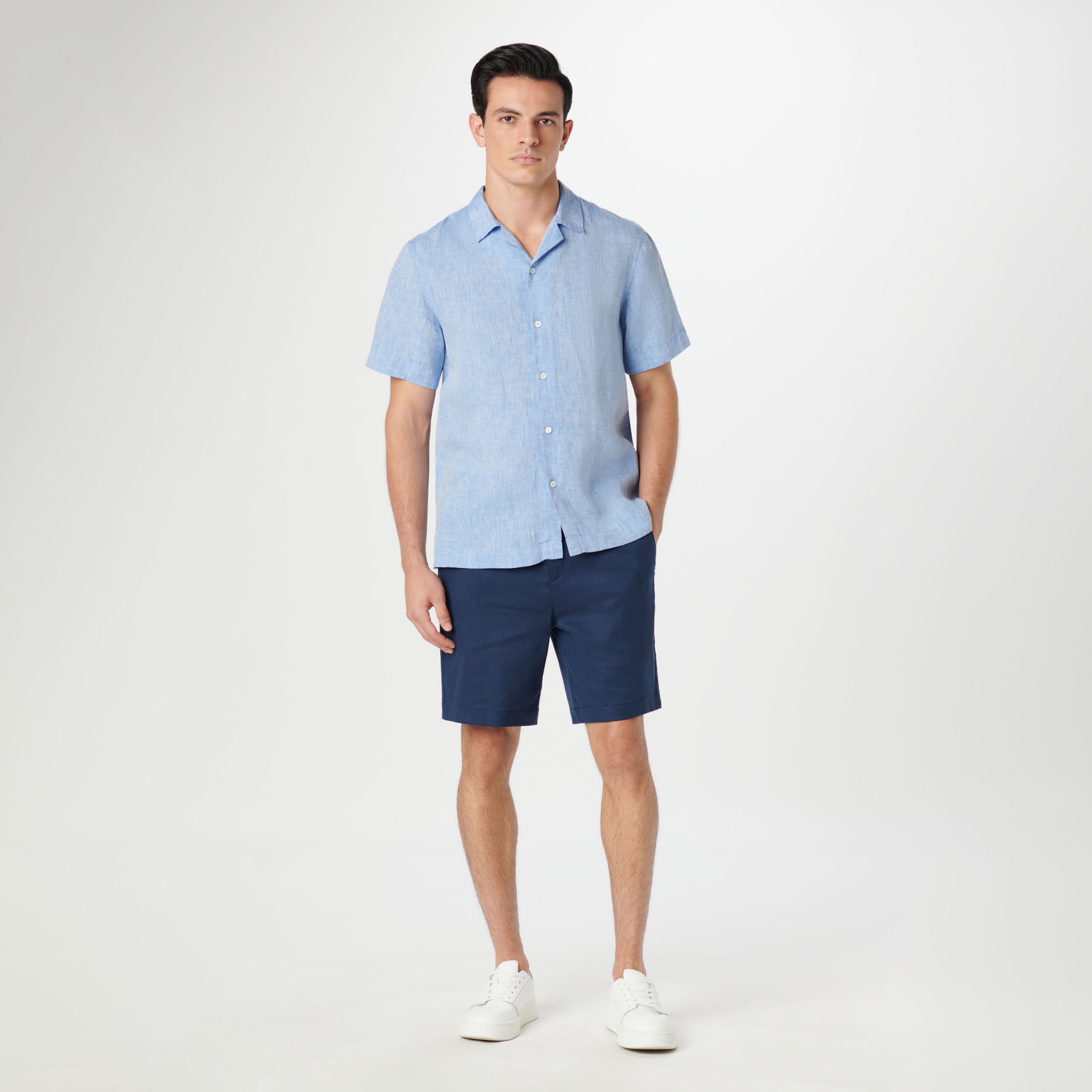 Jackson Solid Short Sleeve Linen Shirt