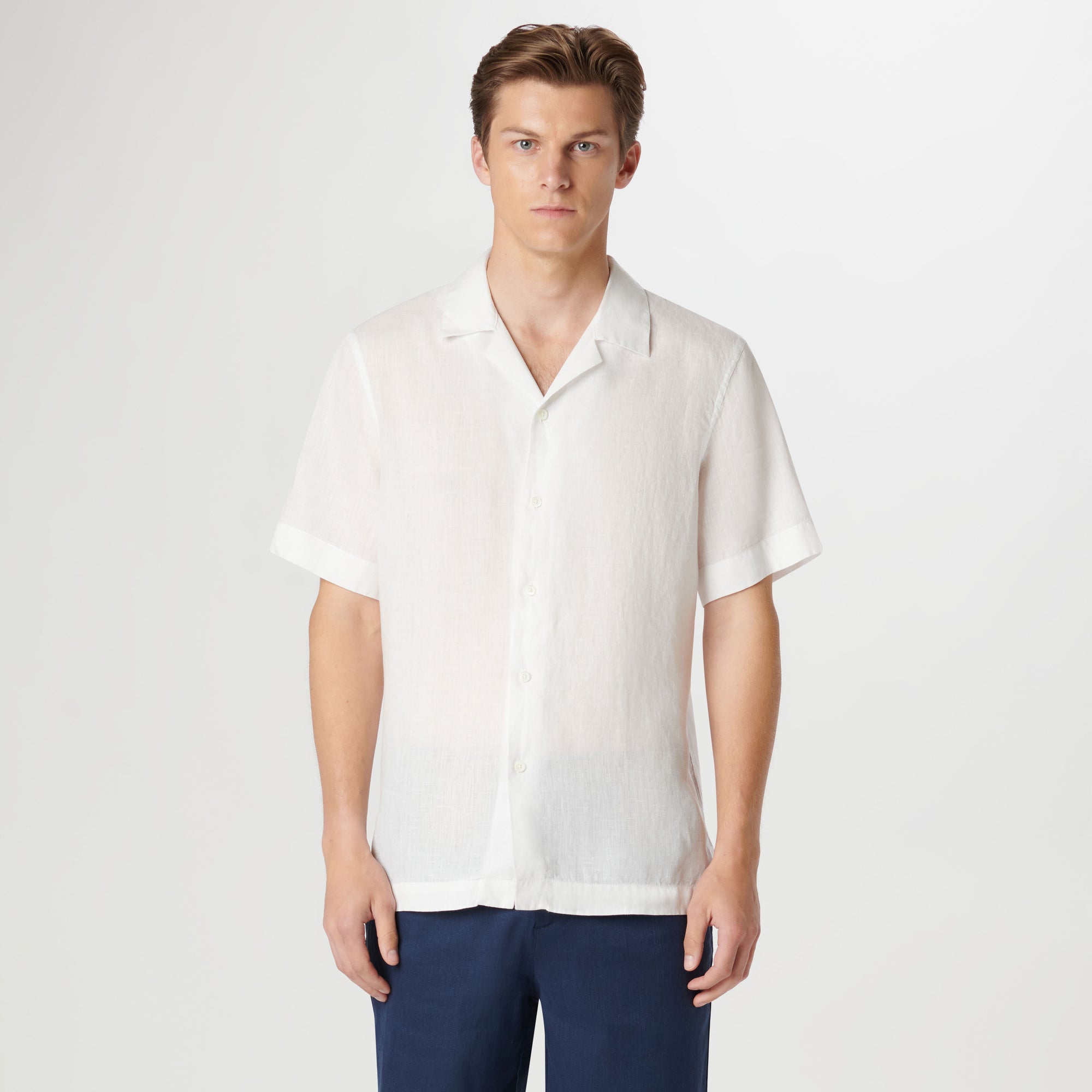 Jackson Solid Short Sleeve Linen Shirt