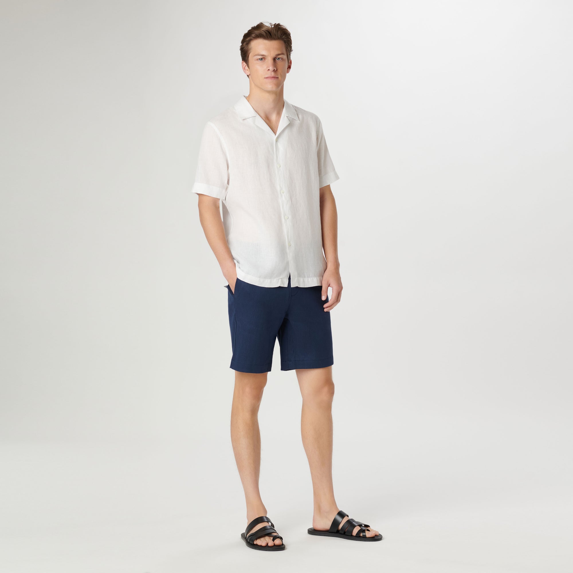 Jackson Solid Short Sleeve Linen Shirt