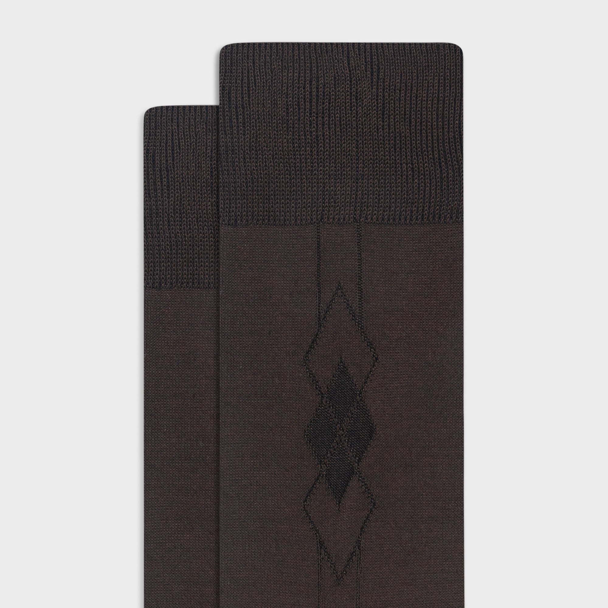 Tonal Diamond Cluster Mid-Calf Socks